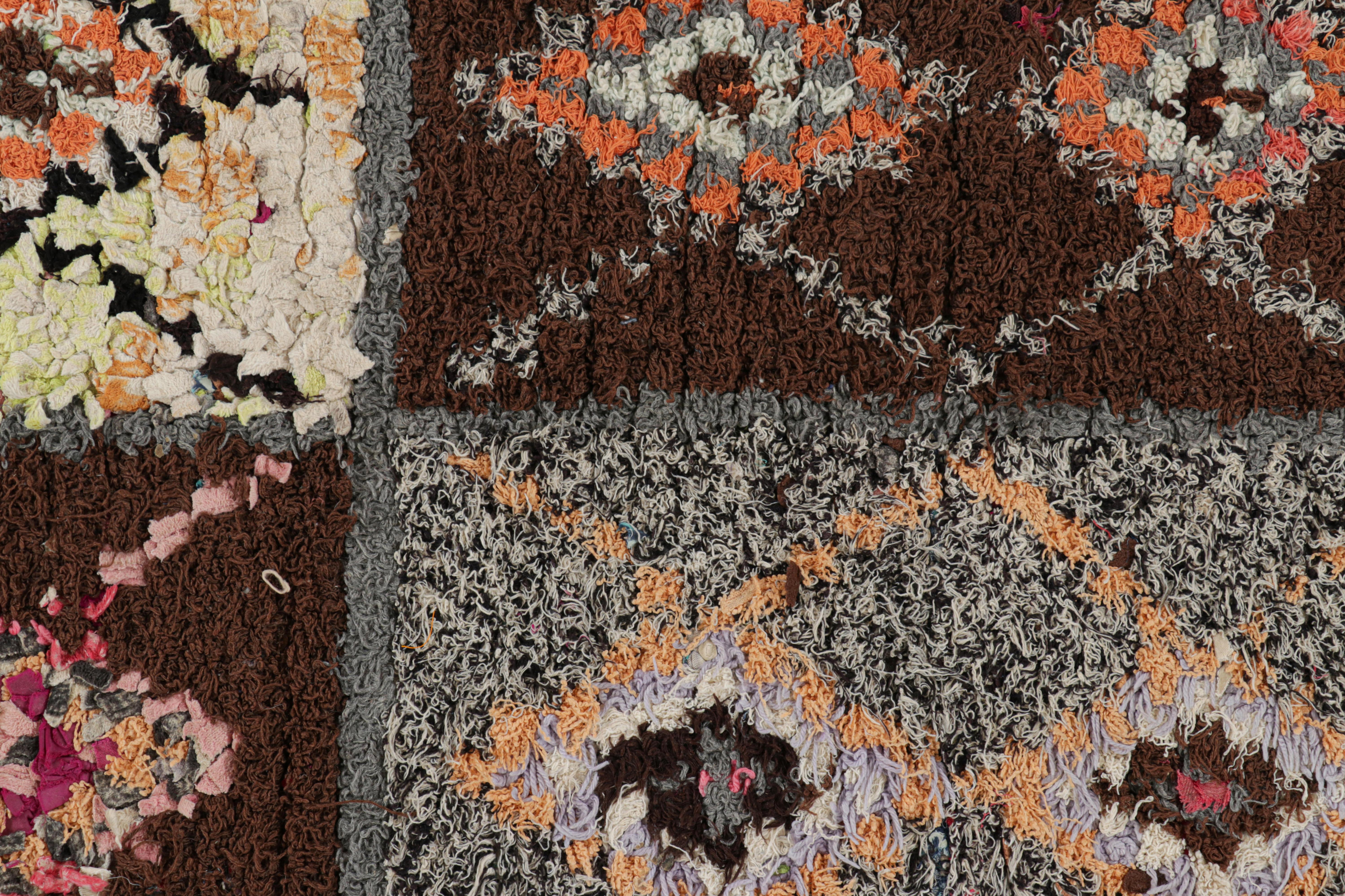 Hand-Knotted Vintage Moroccan Rug with Polychromatic Diamond Patterns, from Rug & Kilim For Sale
