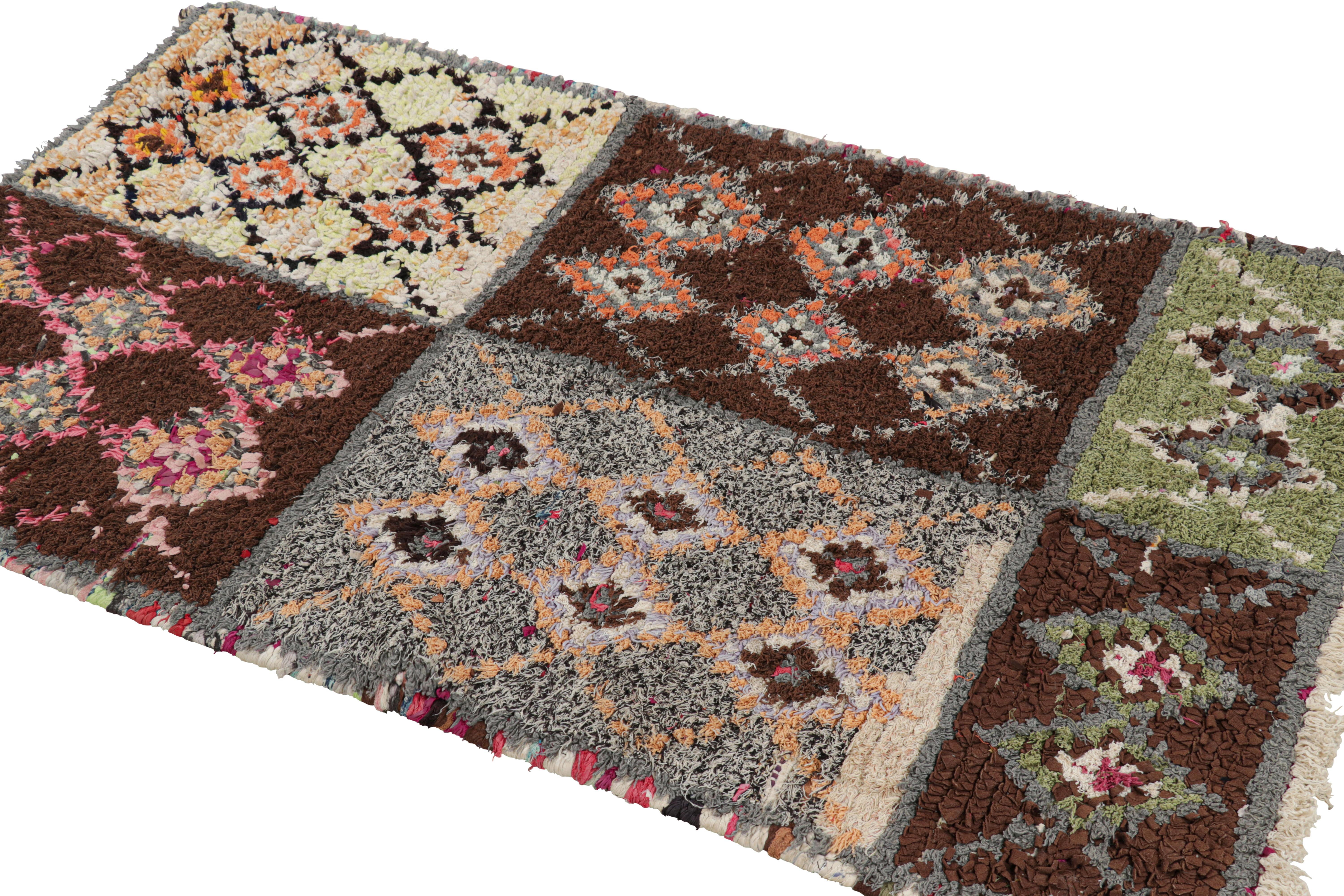 Vintage Moroccan Rug with Polychromatic Diamond Patterns, from Rug & Kilim In Good Condition For Sale In Long Island City, NY