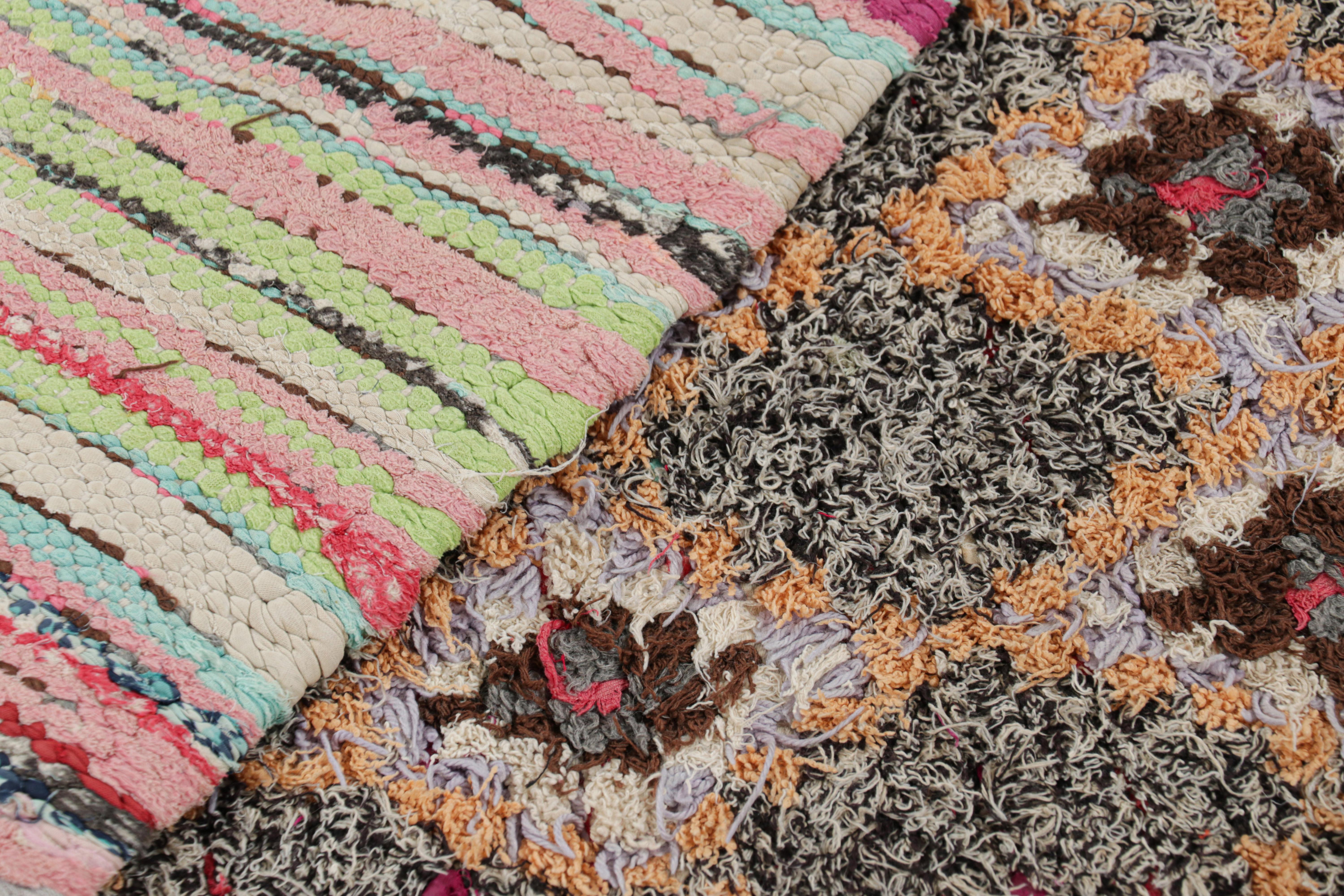Vintage Moroccan Rug with Polychromatic Diamond Patterns, from Rug & Kilim For Sale 1