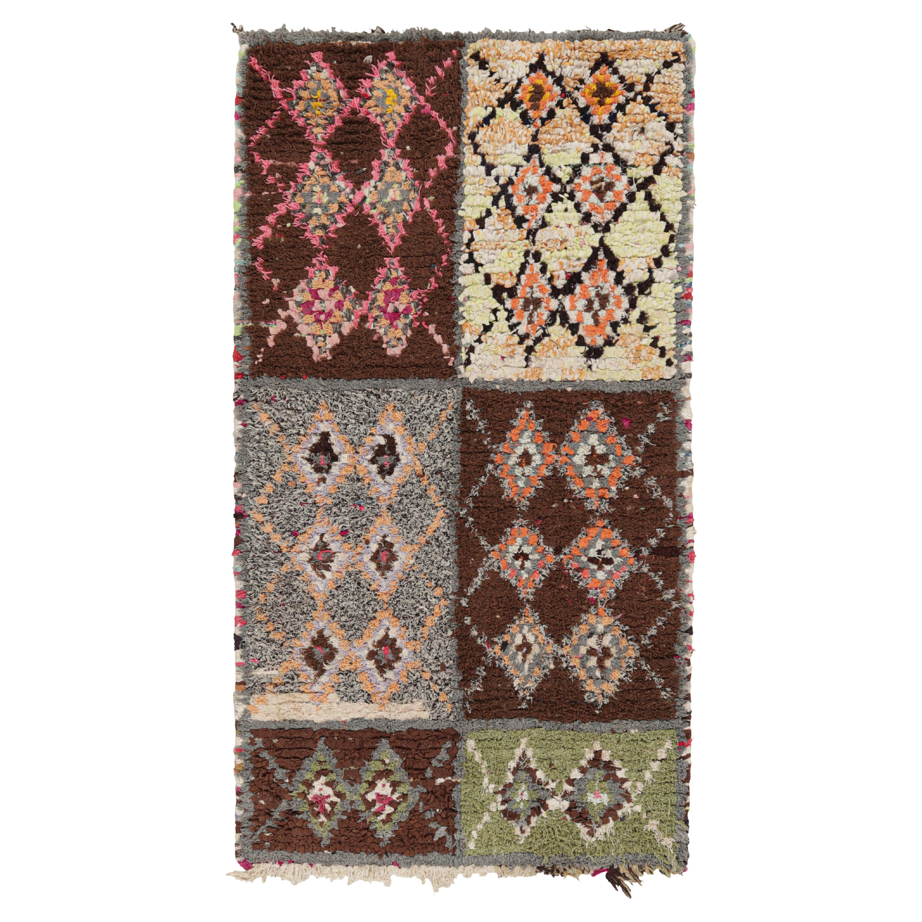 Vintage Moroccan Rug with Polychromatic Diamond Patterns, from Rug & Kilim