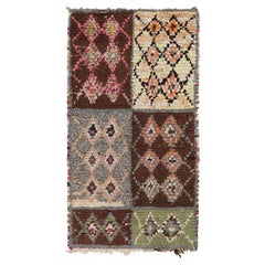 Vintage Moroccan Rug with Polychromatic Diamond Patterns, from Rug & Kilim