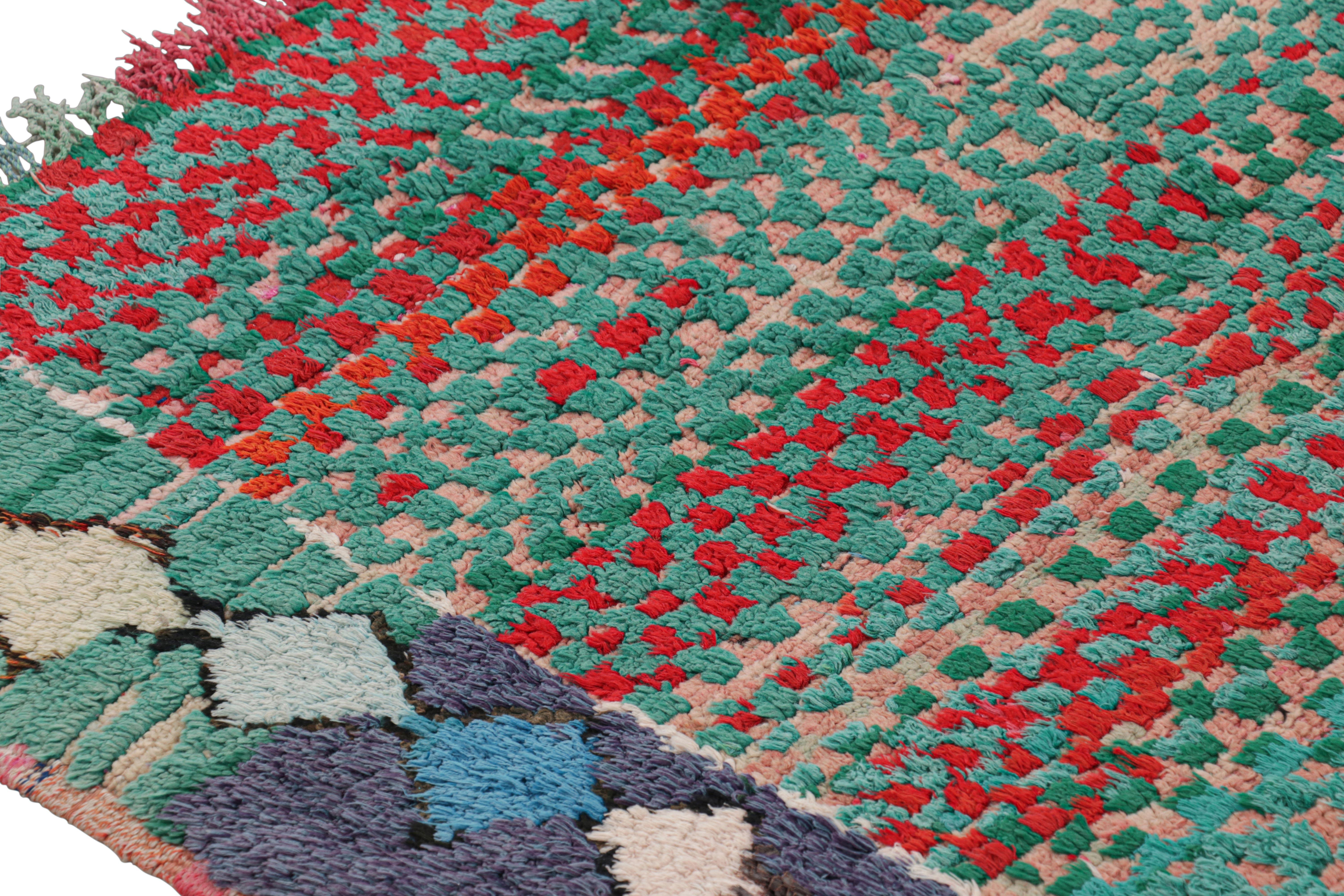 Hand-Knotted Vintage Moroccan Rug with Polychromatic Geometric Patterns, from Rug & Kilim For Sale