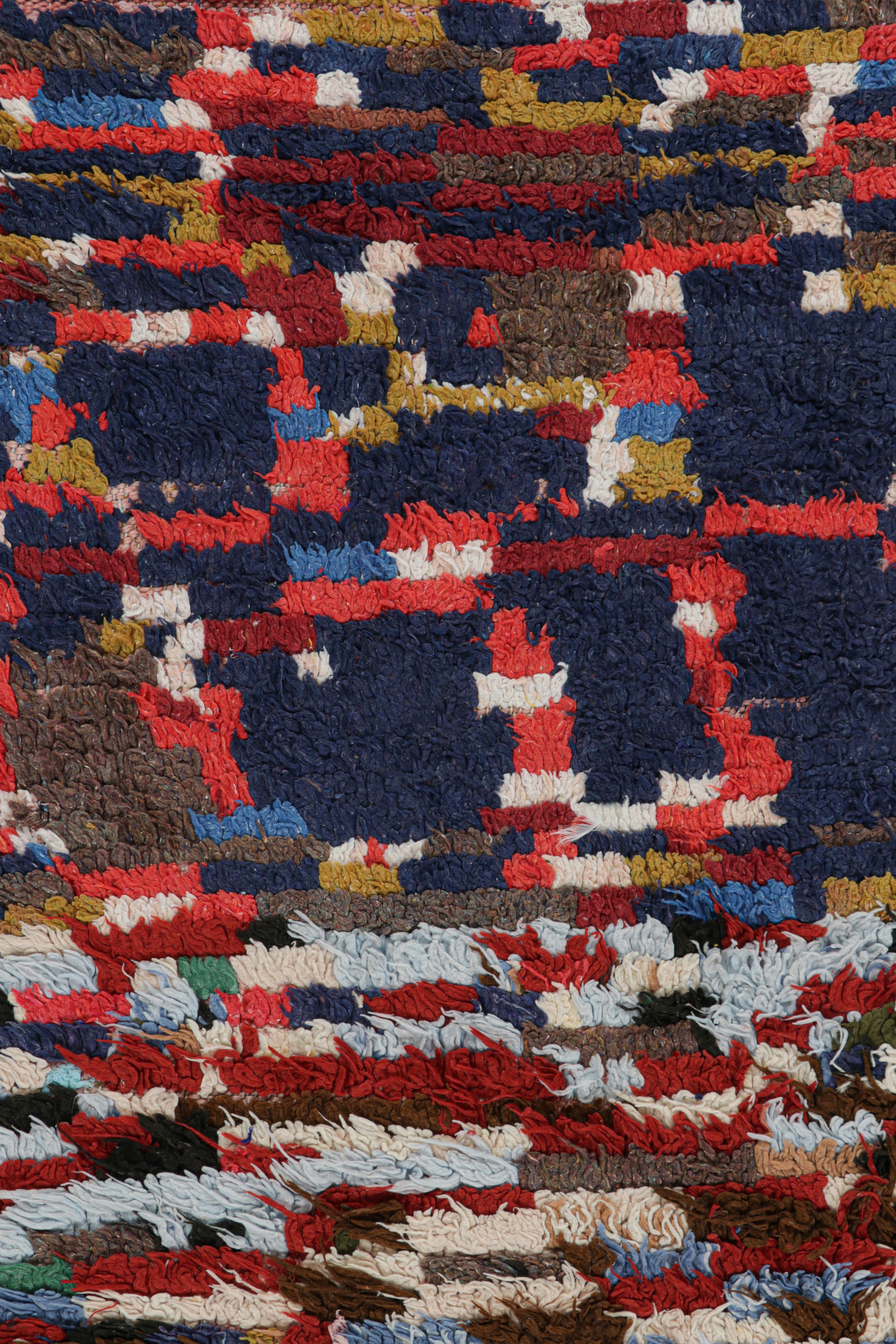 Hand-Knotted Vintage Moroccan Rug with Polychromatic Geometric Patterns, from Rug & Kilim For Sale