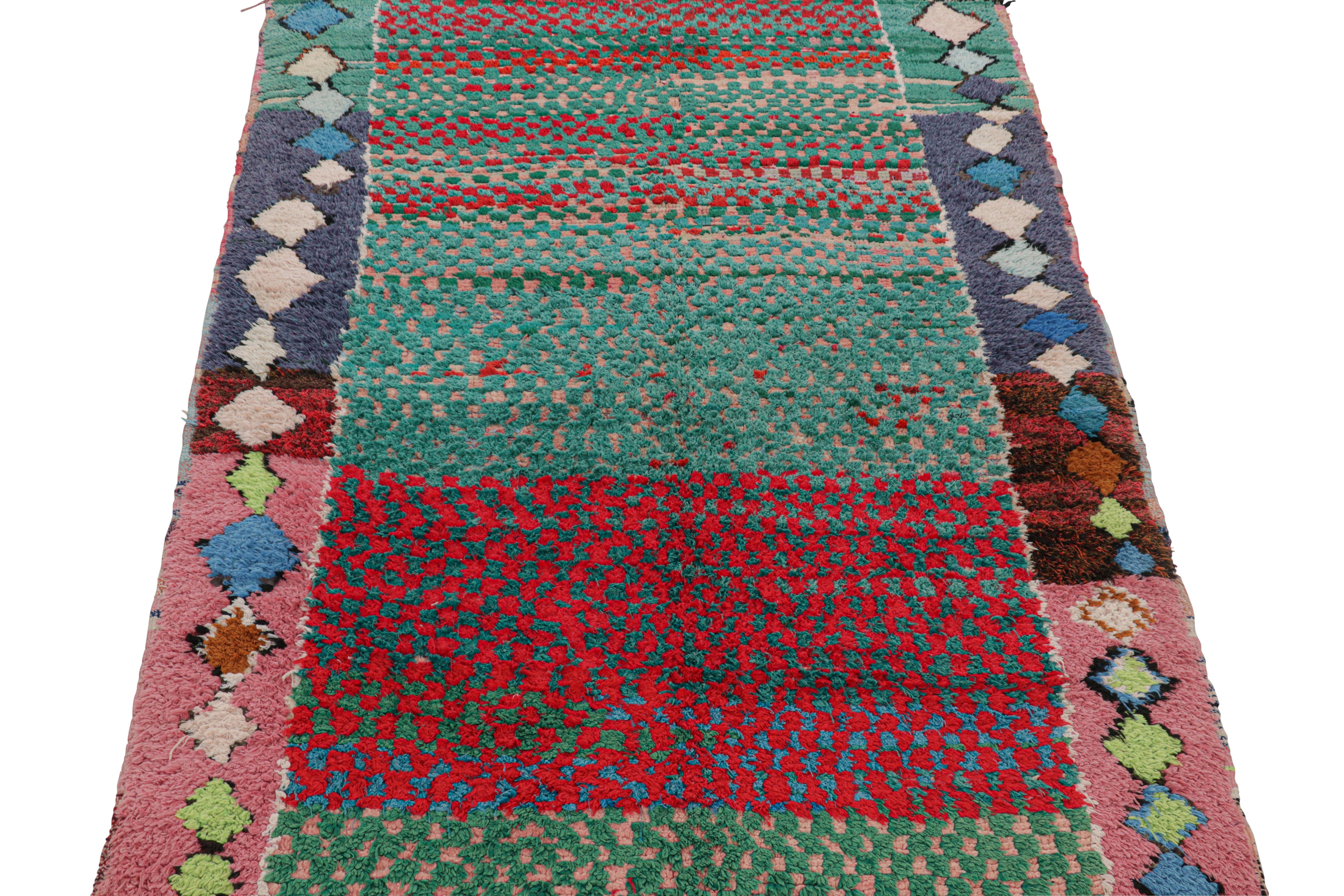 Vintage Moroccan Rug with Polychromatic Geometric Patterns, from Rug & Kilim In Good Condition For Sale In Long Island City, NY