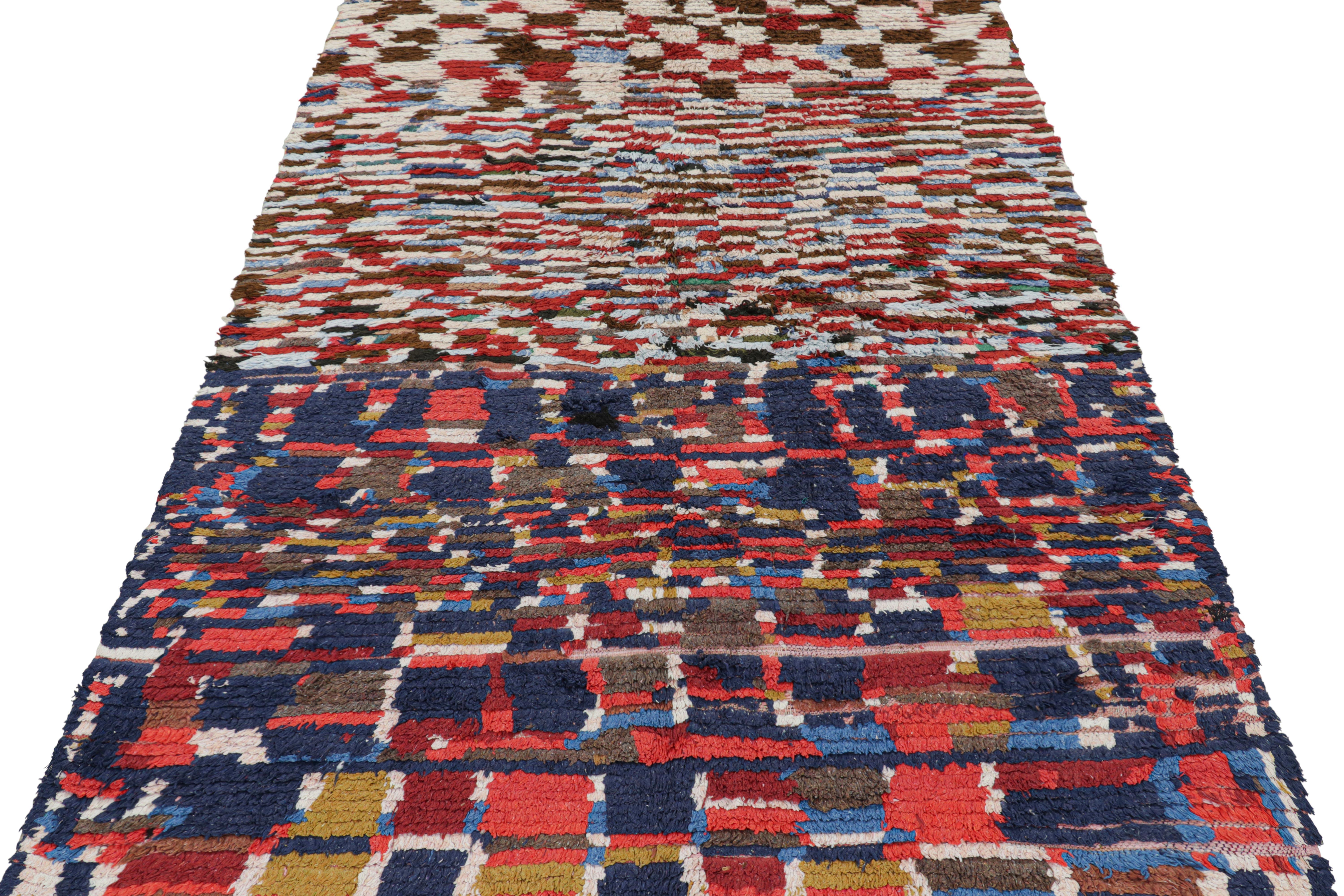 Vintage Moroccan Rug with Polychromatic Geometric Patterns, from Rug & Kilim In Good Condition For Sale In Long Island City, NY