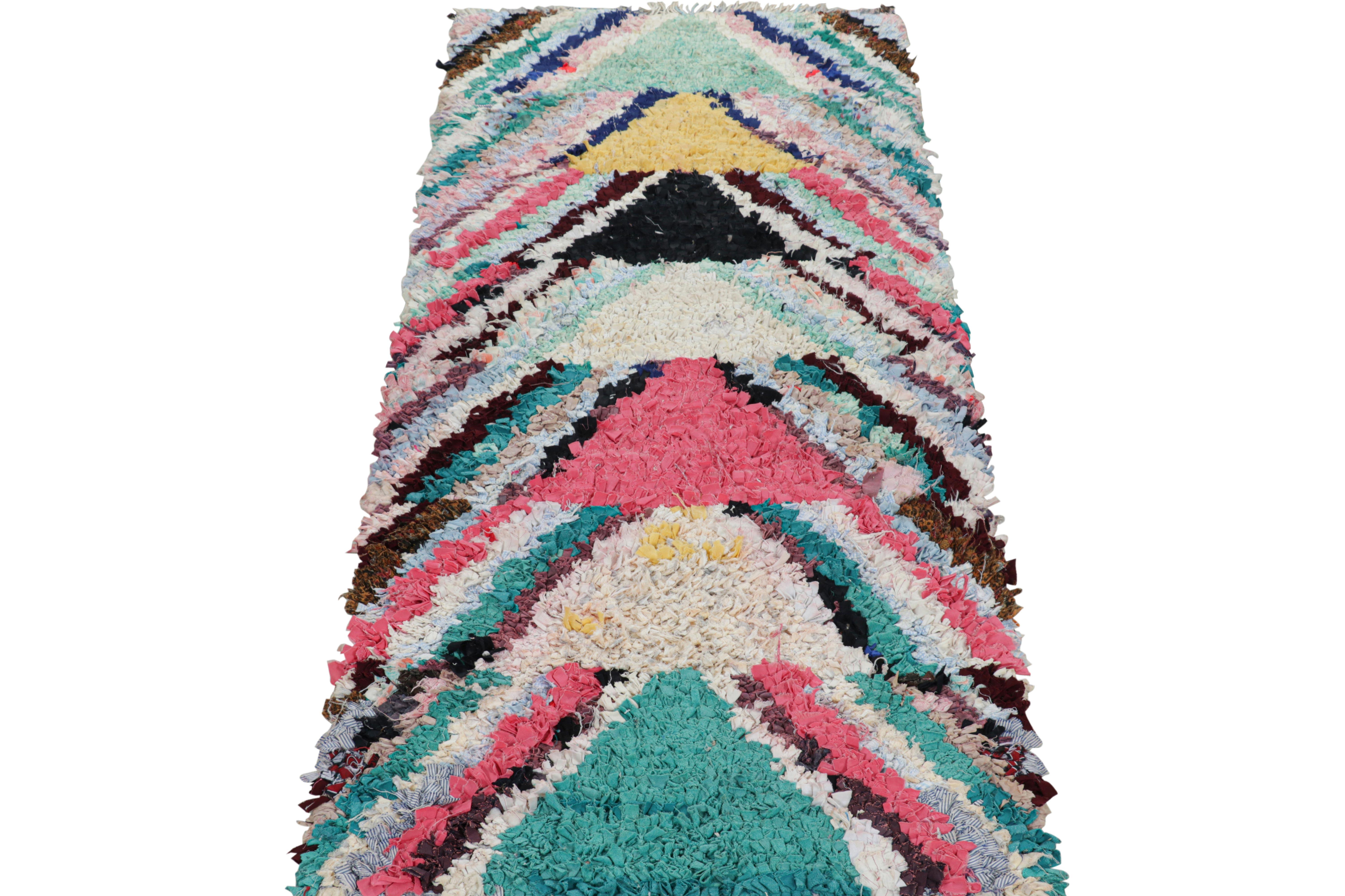 Vintage Moroccan Rug with Polychromatic Geometric Patterns, from Rug & Kilim In Good Condition For Sale In Long Island City, NY