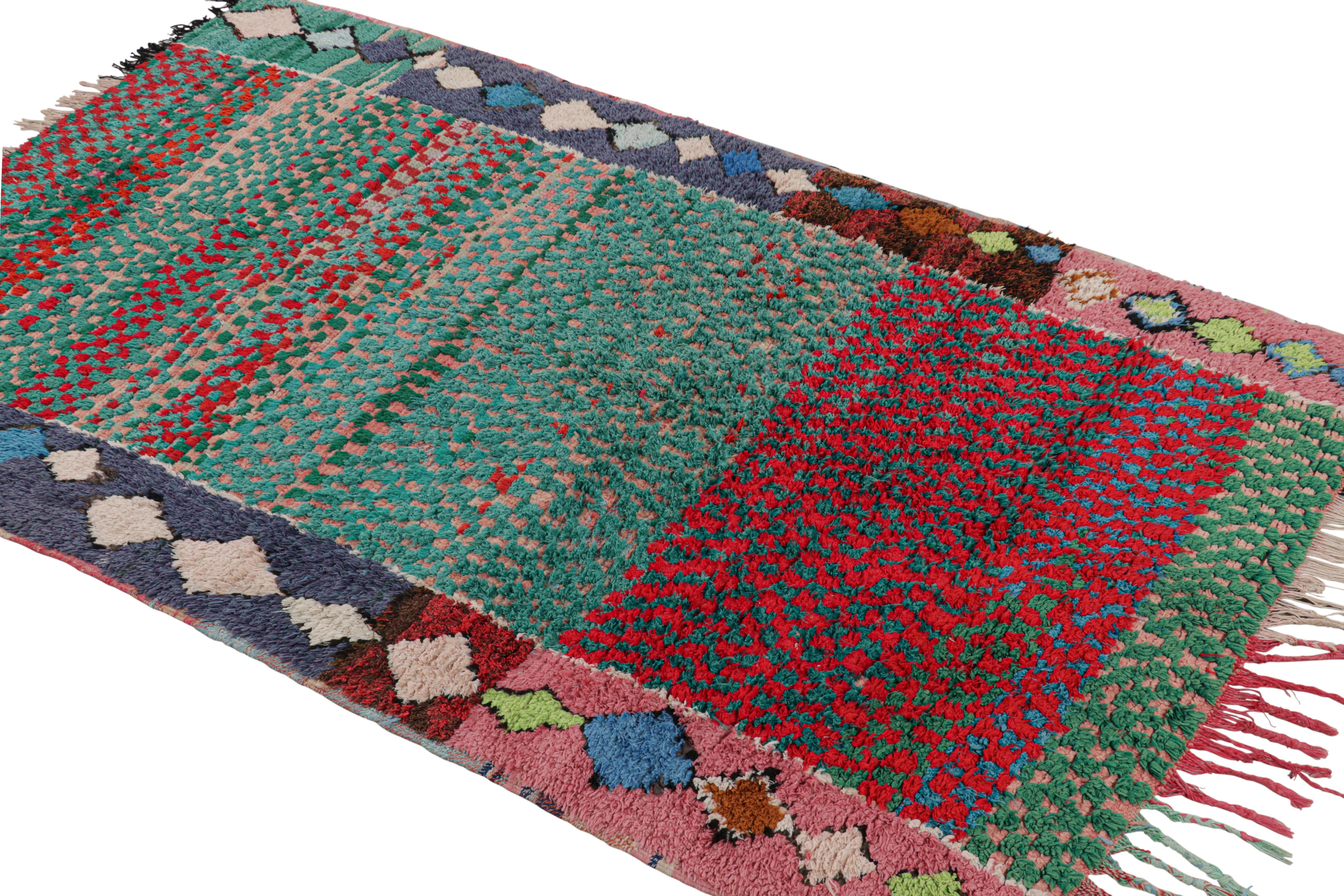 Mid-20th Century Vintage Moroccan Rug with Polychromatic Geometric Patterns, from Rug & Kilim For Sale
