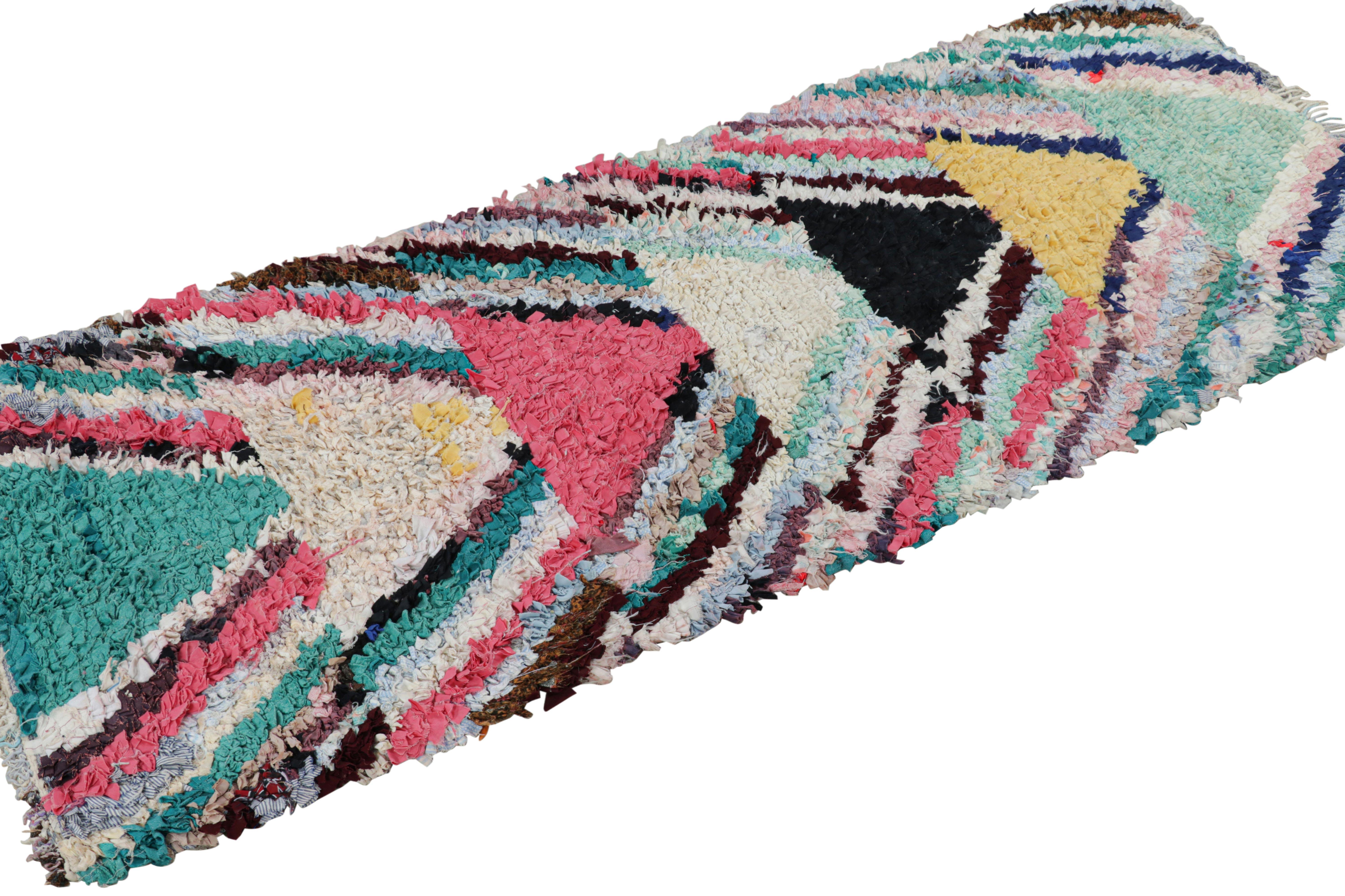Mid-20th Century Vintage Moroccan Rug with Polychromatic Geometric Patterns, from Rug & Kilim For Sale
