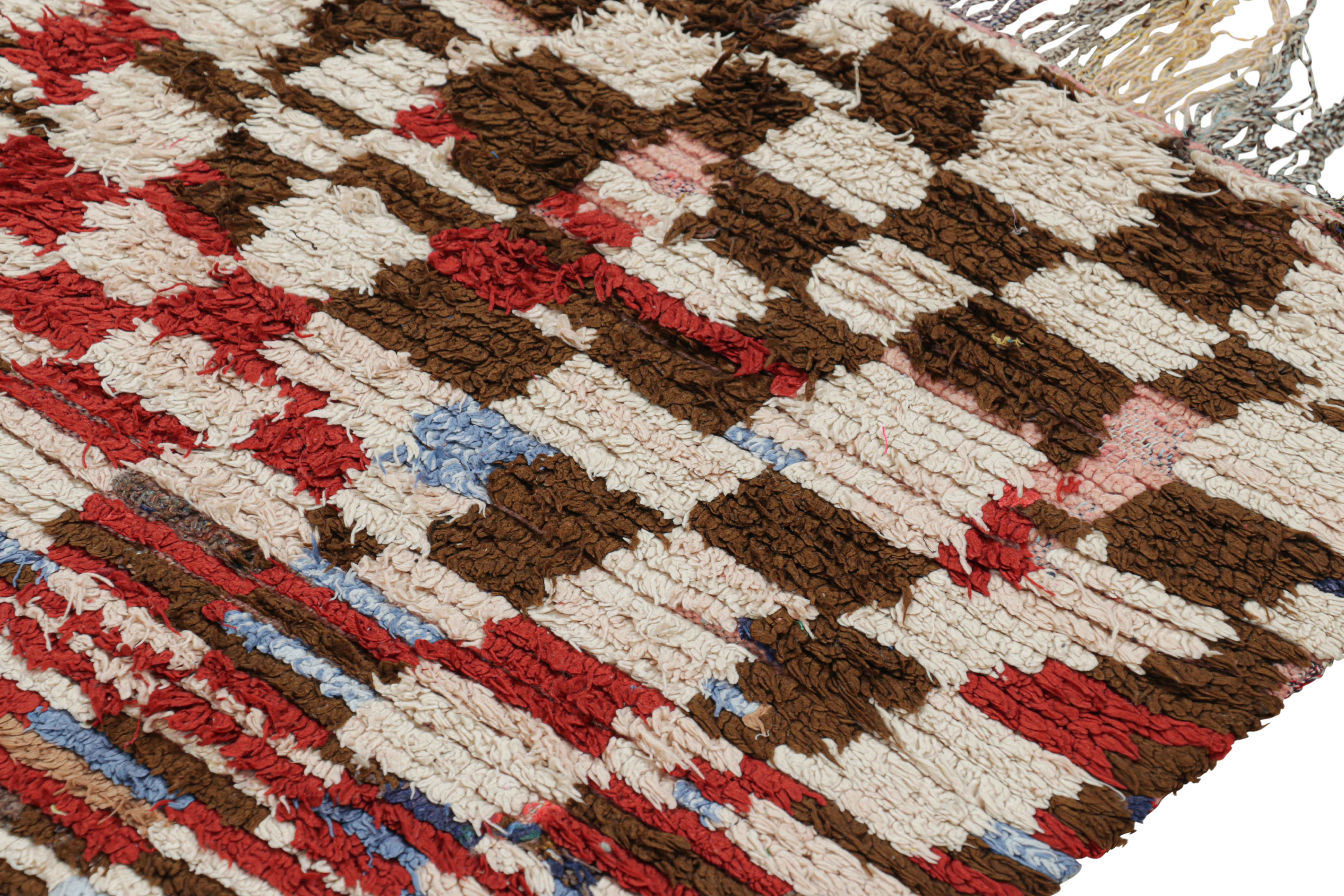Wool Vintage Moroccan Rug with Polychromatic Geometric Patterns, from Rug & Kilim For Sale