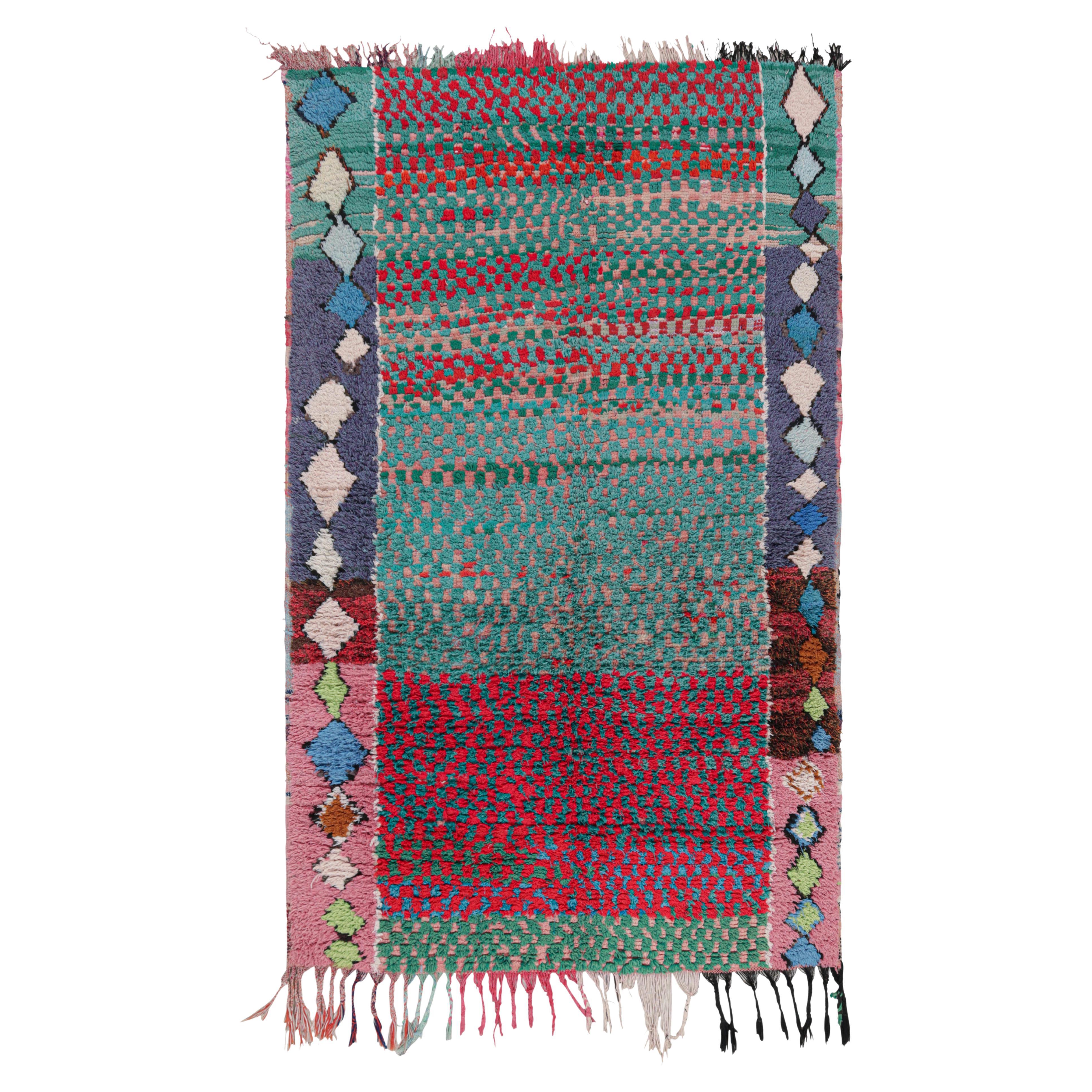 Tapis marocain vintage avec motifs géométriques polychromes, de Rug & Kilim