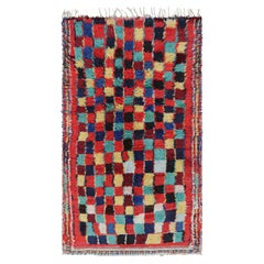 Marokkanischer Vintage-Teppich mit polychromen geometrischen Mustern, von Rug & Kilim