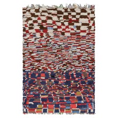 Marokkanischer Vintage-Teppich mit polychromen geometrischen Mustern, von Rug & Kilim