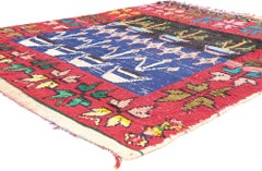 Vintage Moroccan Azilal Rug with Tree of Life Design, Berber Tribes of Morocco