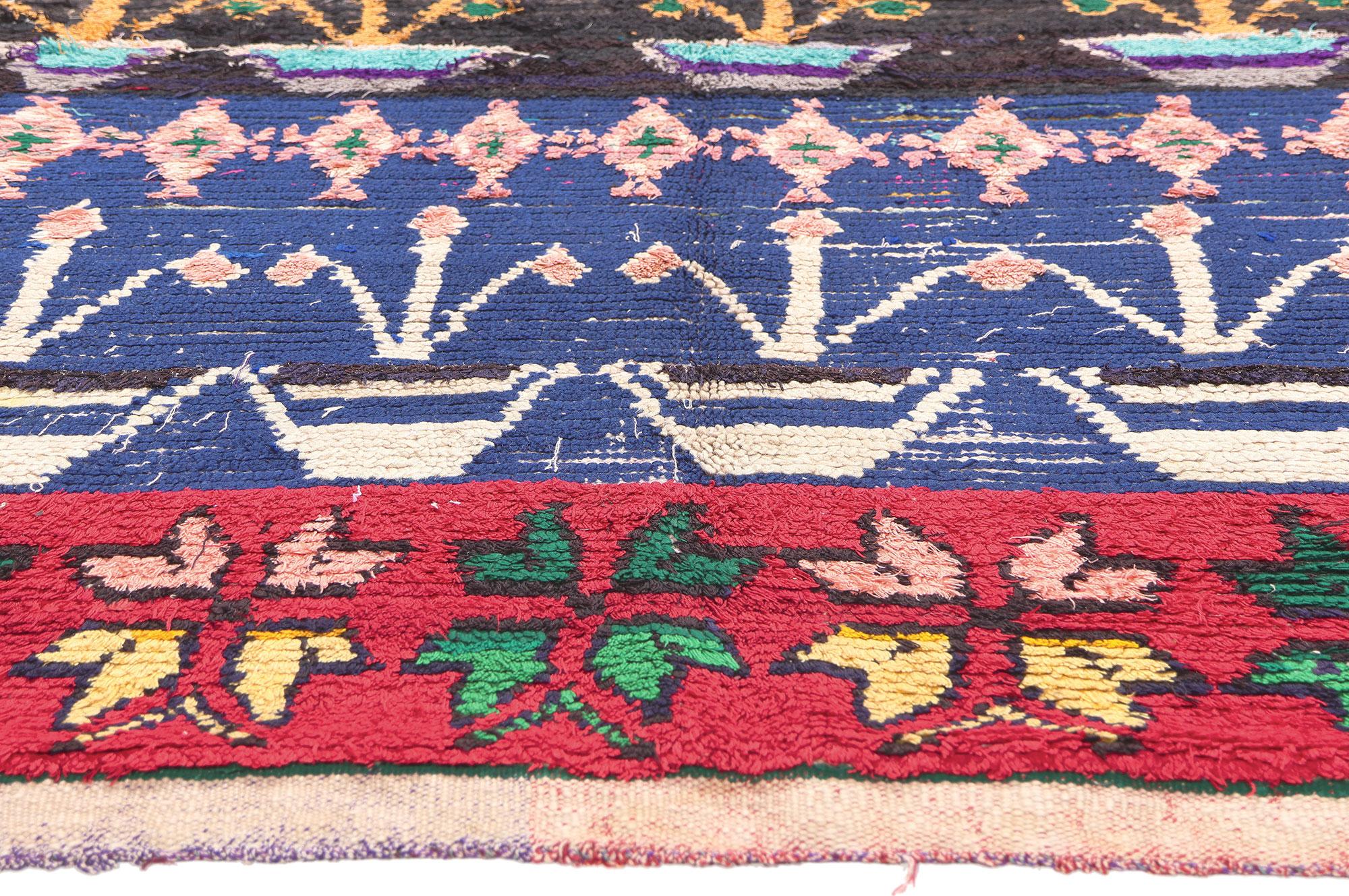 Marocchino Tappeto Azilal marocchino d'epoca con disegno dell'albero della vita, Berber Tribes of Morocco in vendita
