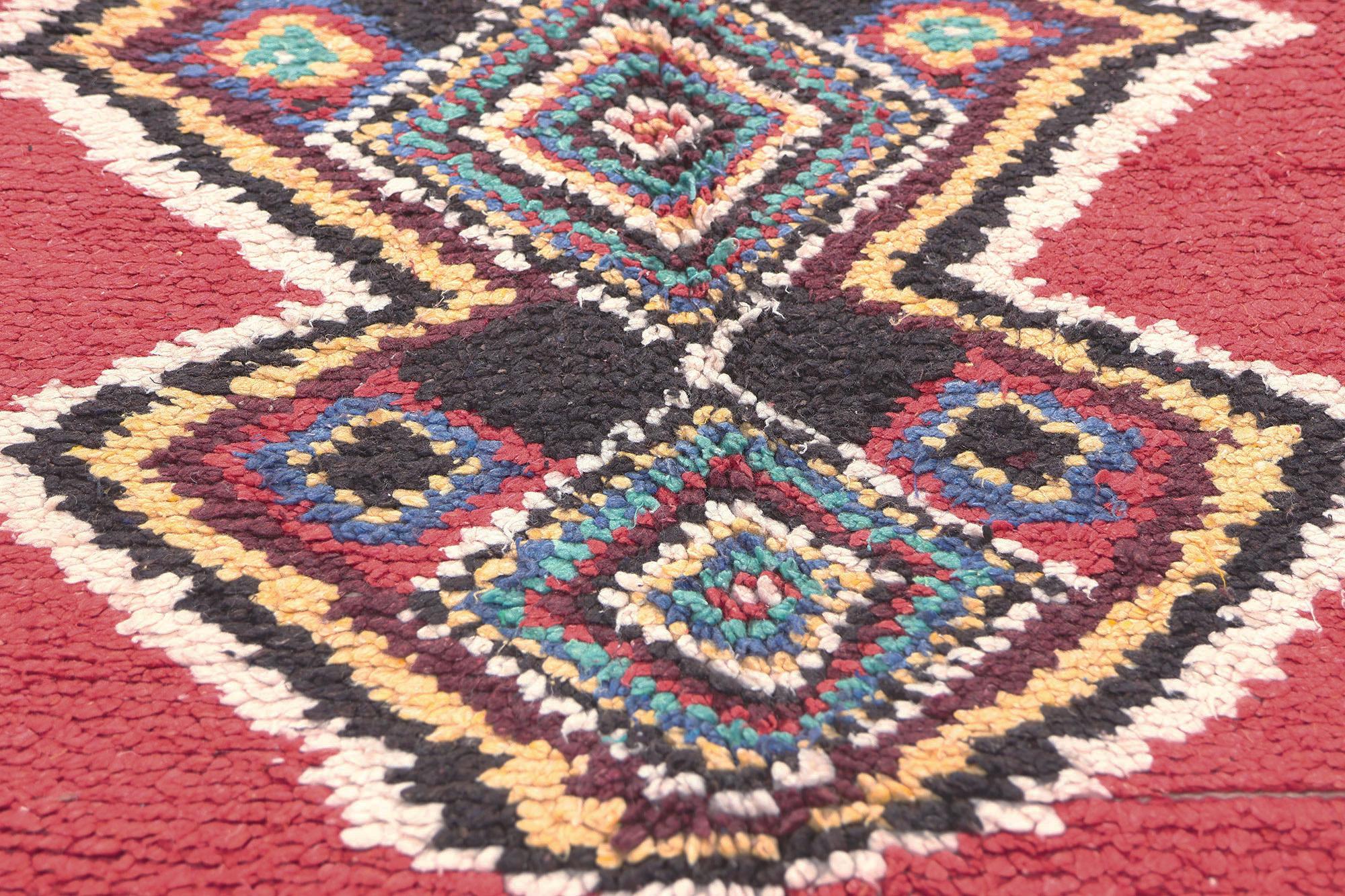 20th Century Vintage Red Moroccan Rug with Tribal Style by Berber Tribes of Morocco For Sale