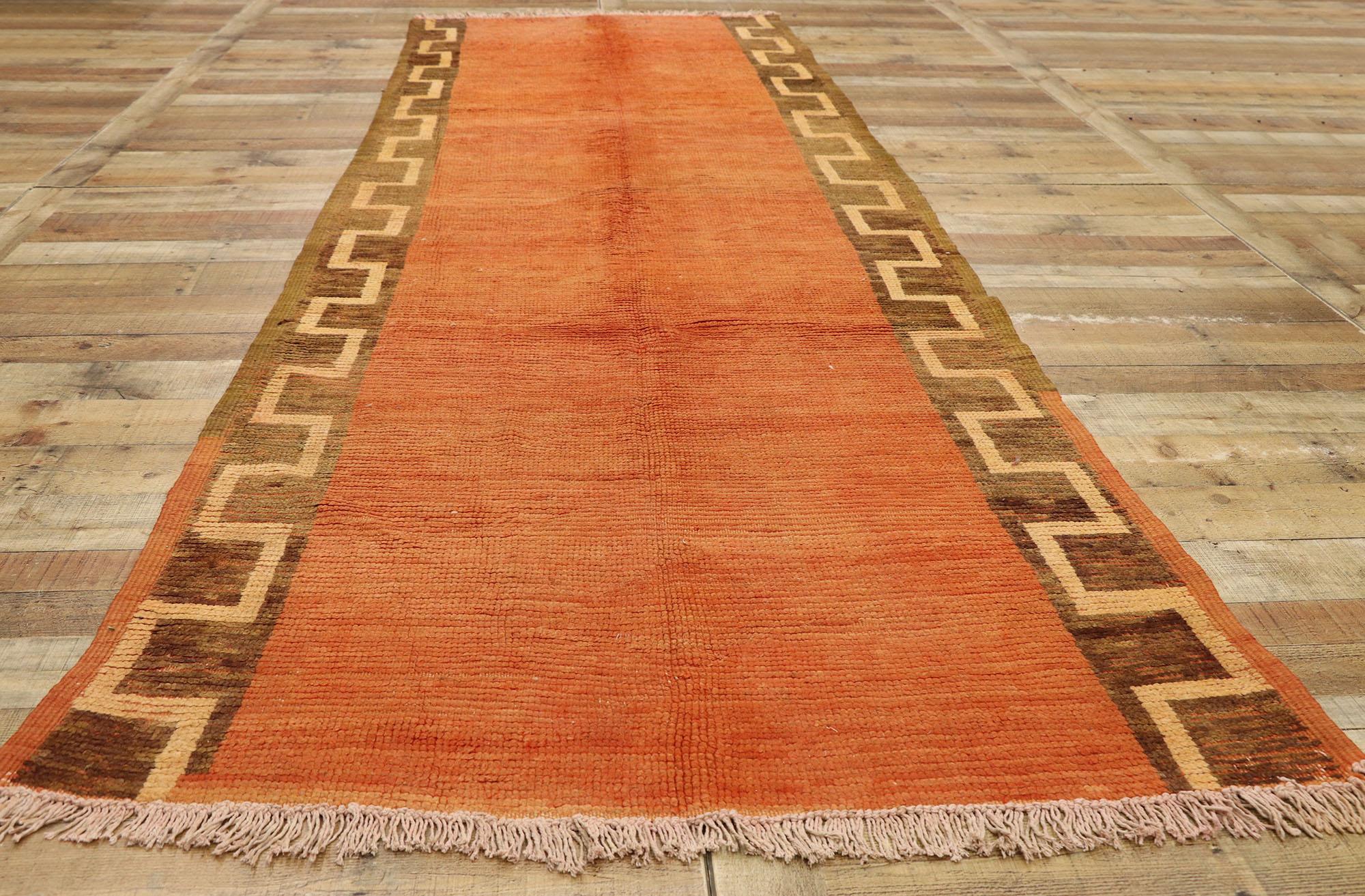 Wool Vintage Moroccan Runner, Extra-Long Moroccan Hallway Runner