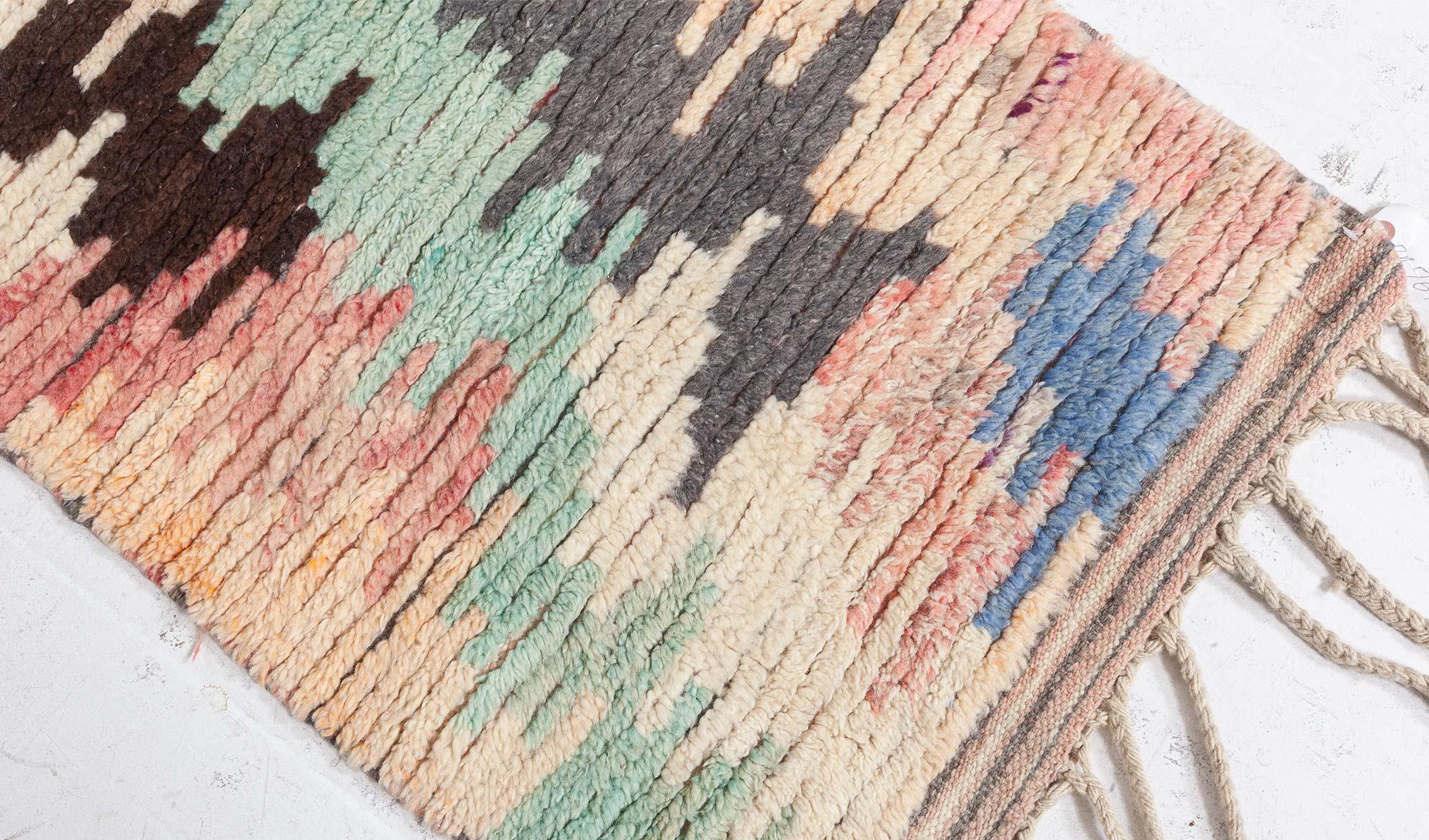Hand-Knotted Vintage Moroccan Runner For Sale