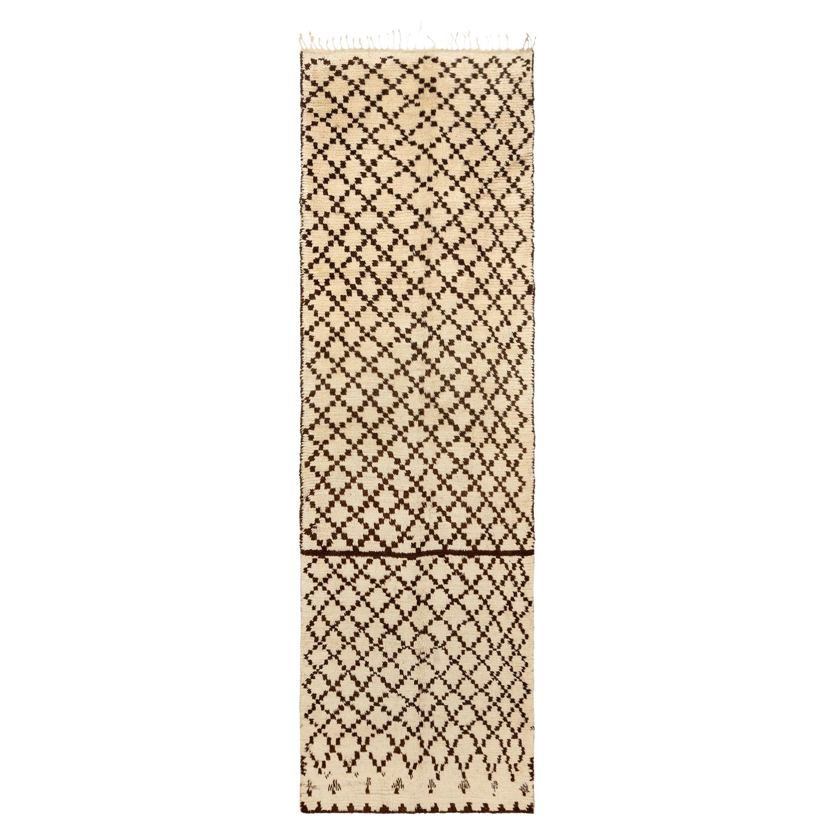 Tapis de couloir marocain vintage