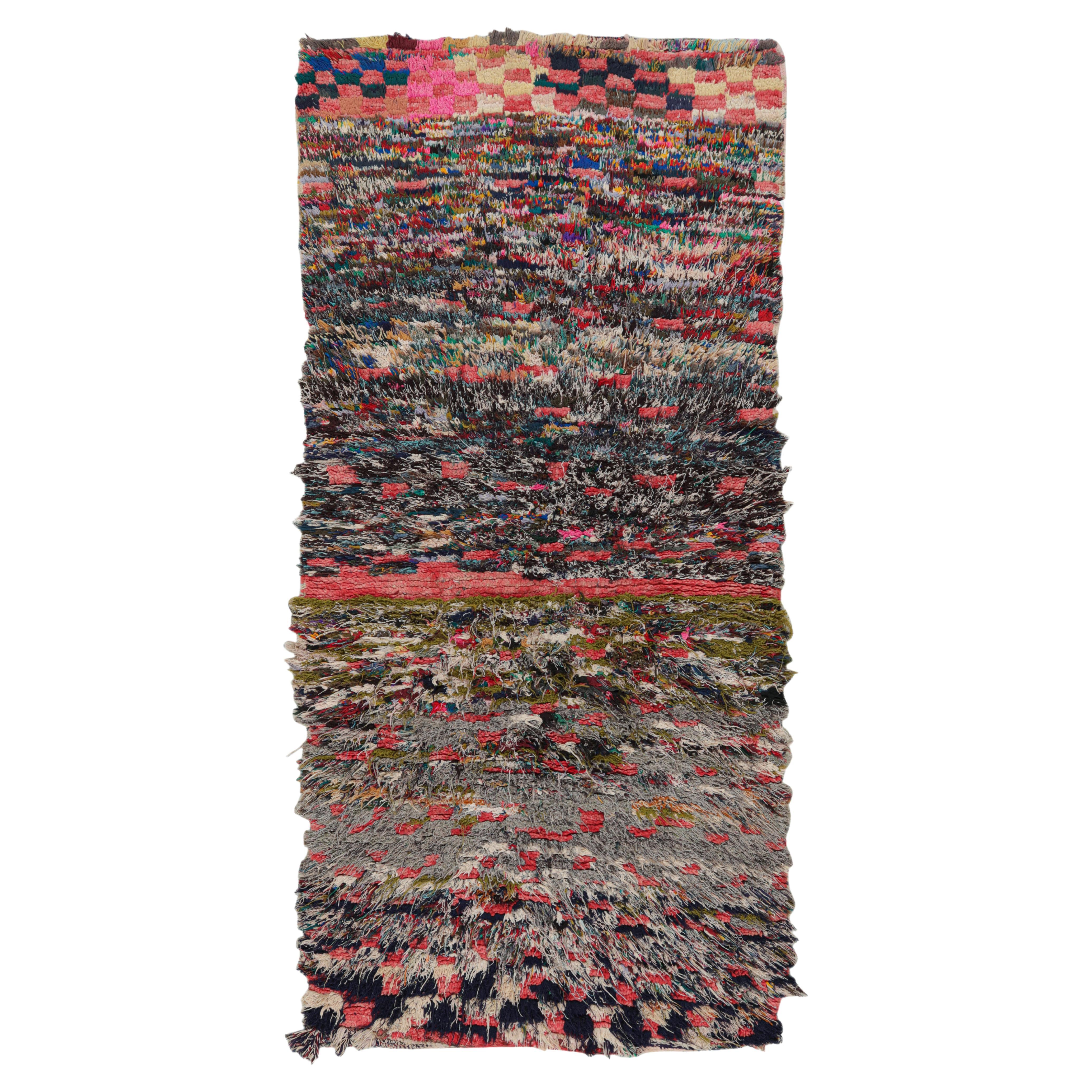 Vintage Moroccan Runner Rug in Polychromatic Geometric Pattern, from Rug & Kilim