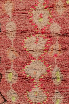 Vintage Moroccan Runner Rug with Colorful Geometric Medallions - Rug & Kilim