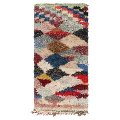 Tappeto marocchino vintage con motivi geometrici colorati, di Rug & Kilim