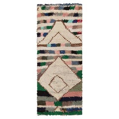 Marokkanischer Vintage-Läufer mit bunten Streifen und Medaillons  Rug & Kilim