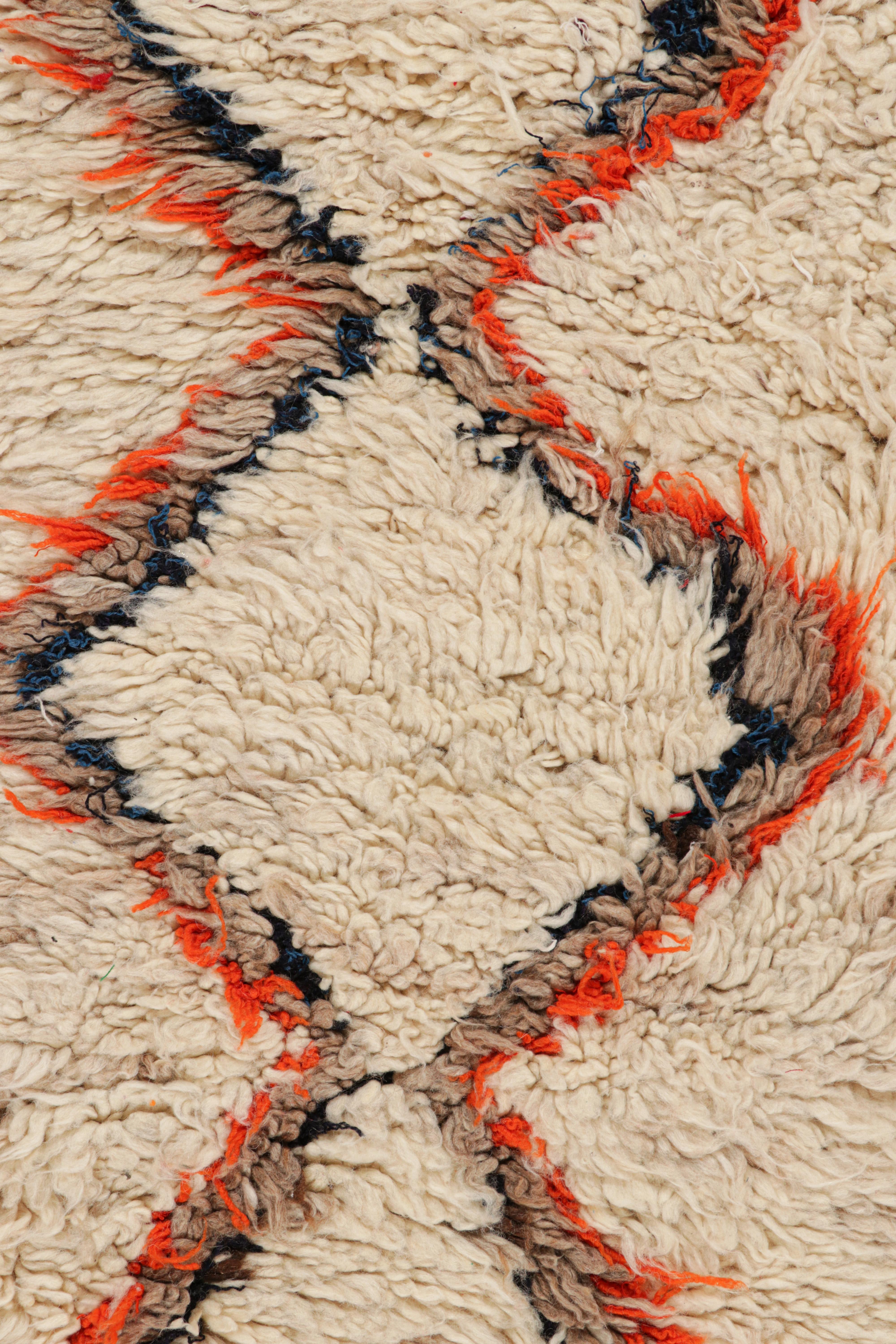 Hand-Knotted Vintage Moroccan Runner with Polychromatic Diamond Medallions, from Rug & Kilim For Sale