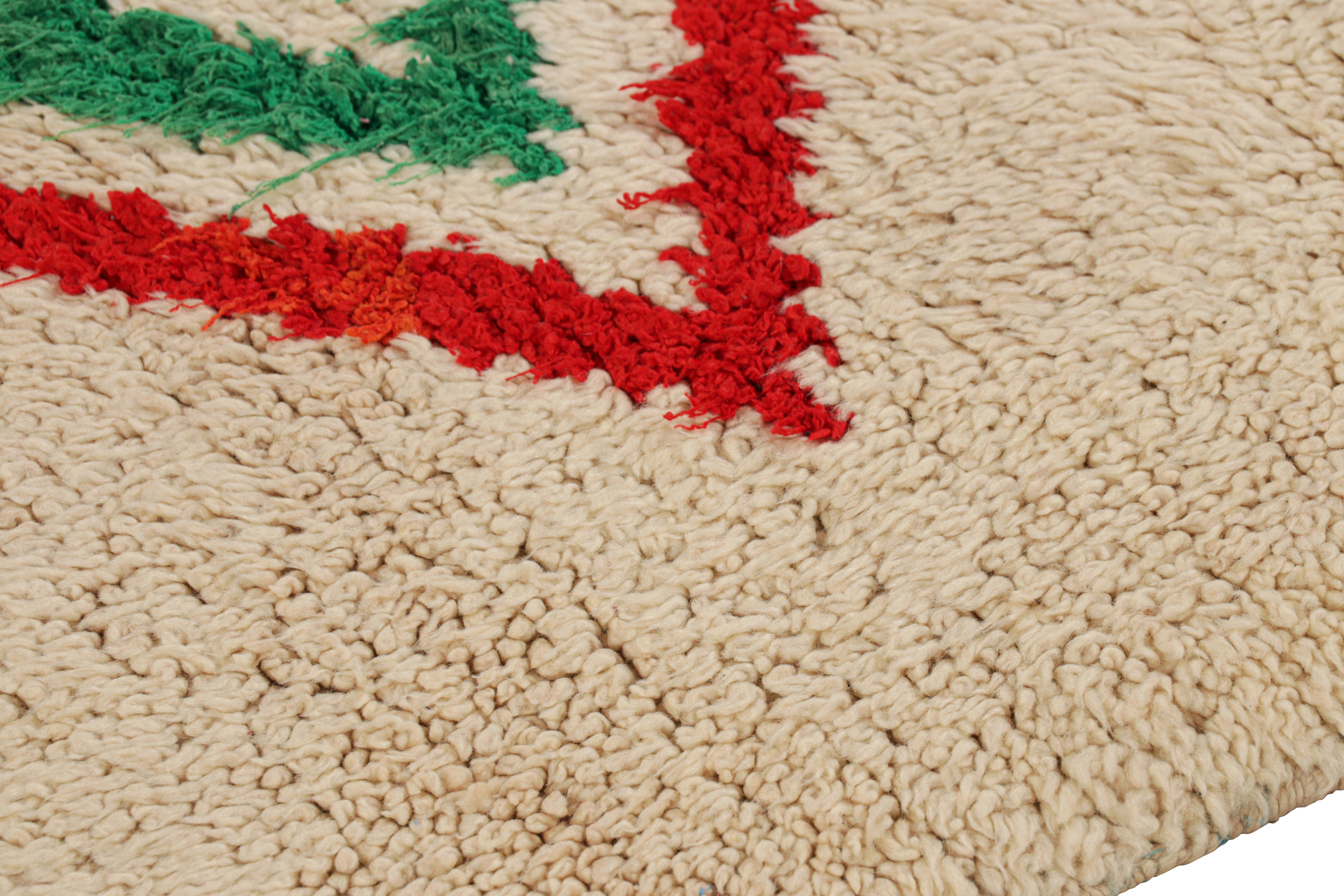 Wool Vintage Moroccan Runner with Polychromatic Diamond Medallions, from Rug & Kilim For Sale