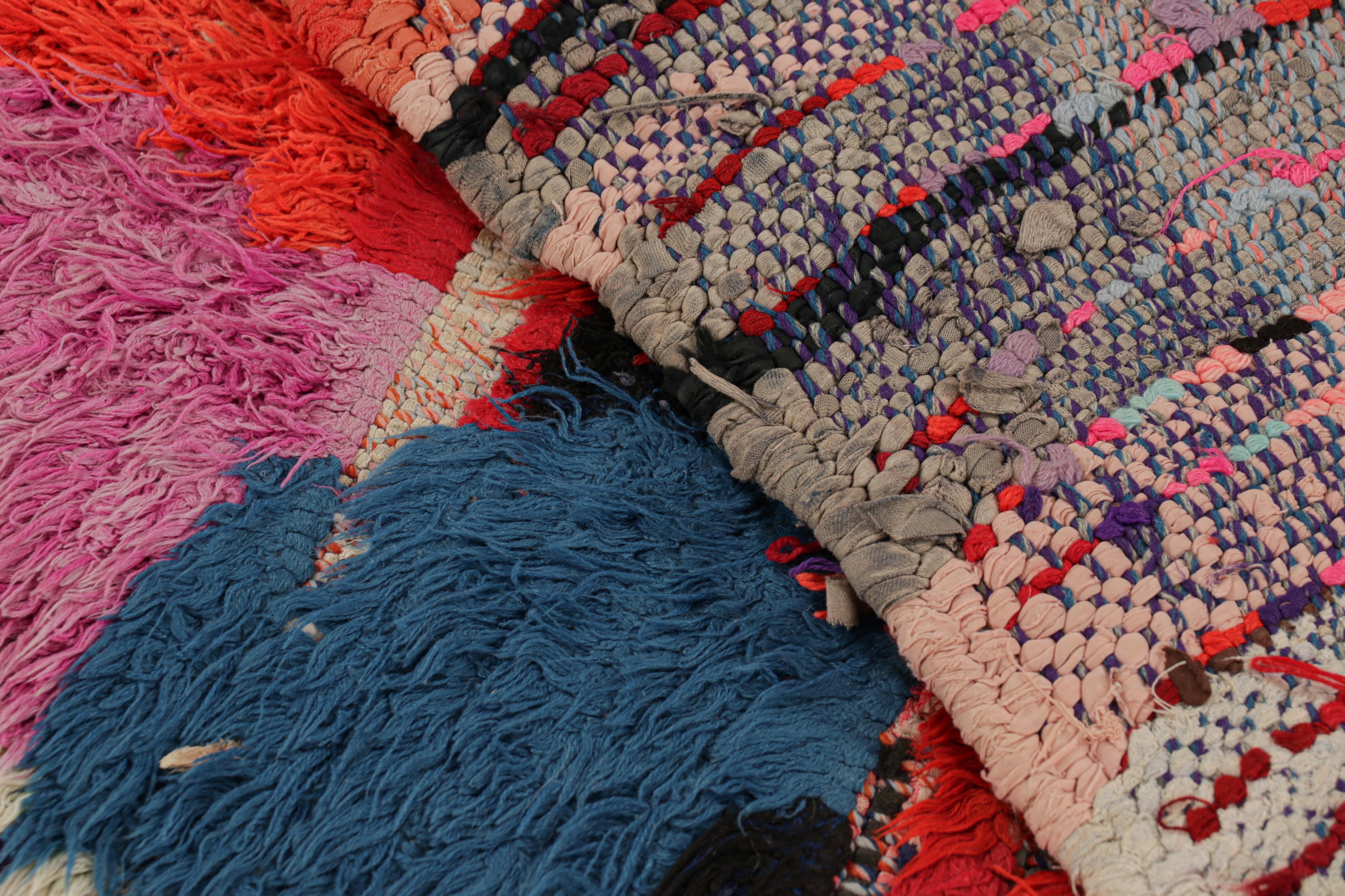 Vintage Moroccan Runner with Polychromatic Diamond Medallions, from Rug & Kilim For Sale 1