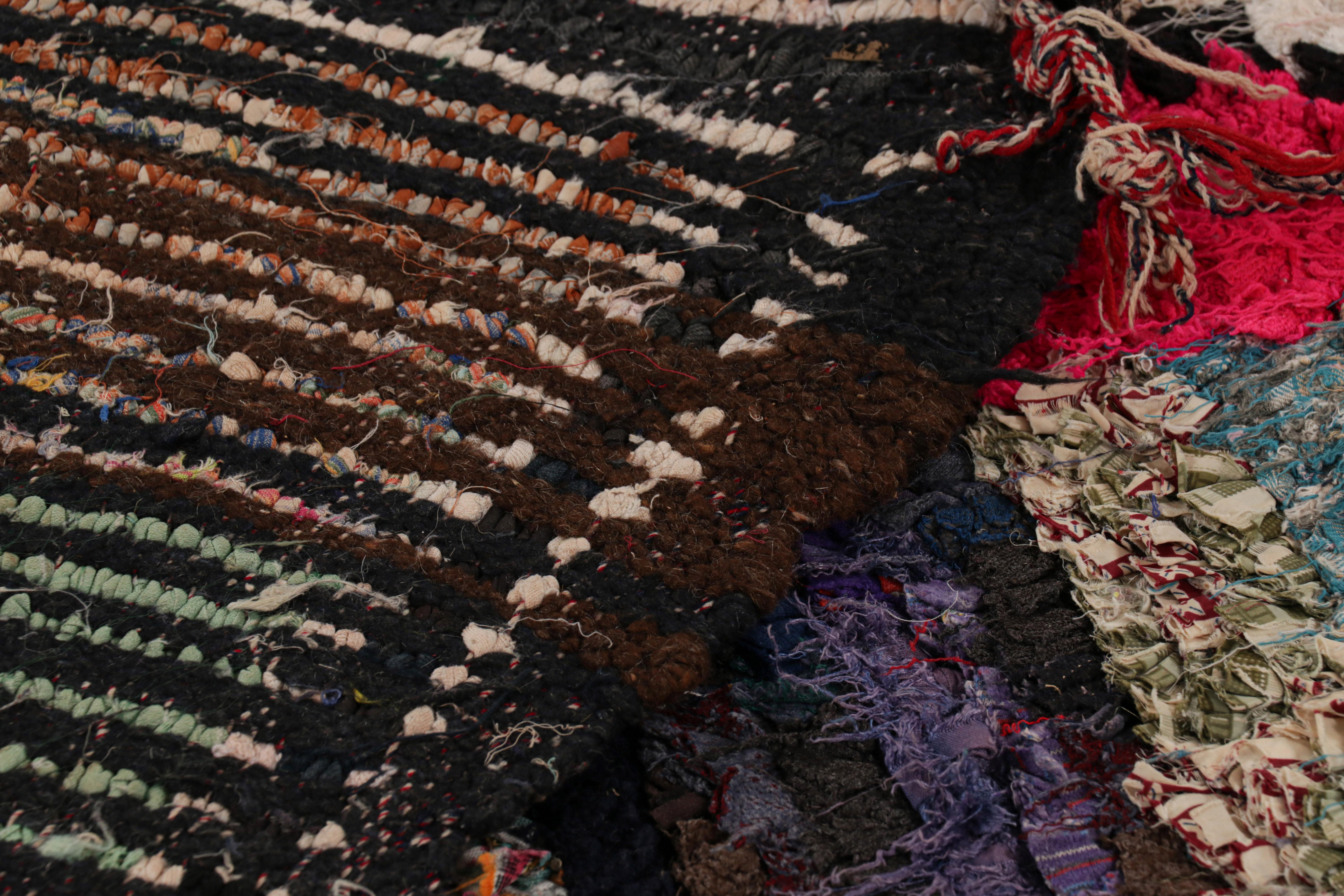 Vintage Moroccan Runner with Polychromatic Diamond Medallions, from Rug & Kilim For Sale 1