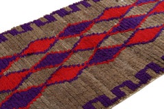 Vintage Moroccan Runner with Polychromatic Diamond Patterns, from Rug & Kilim
