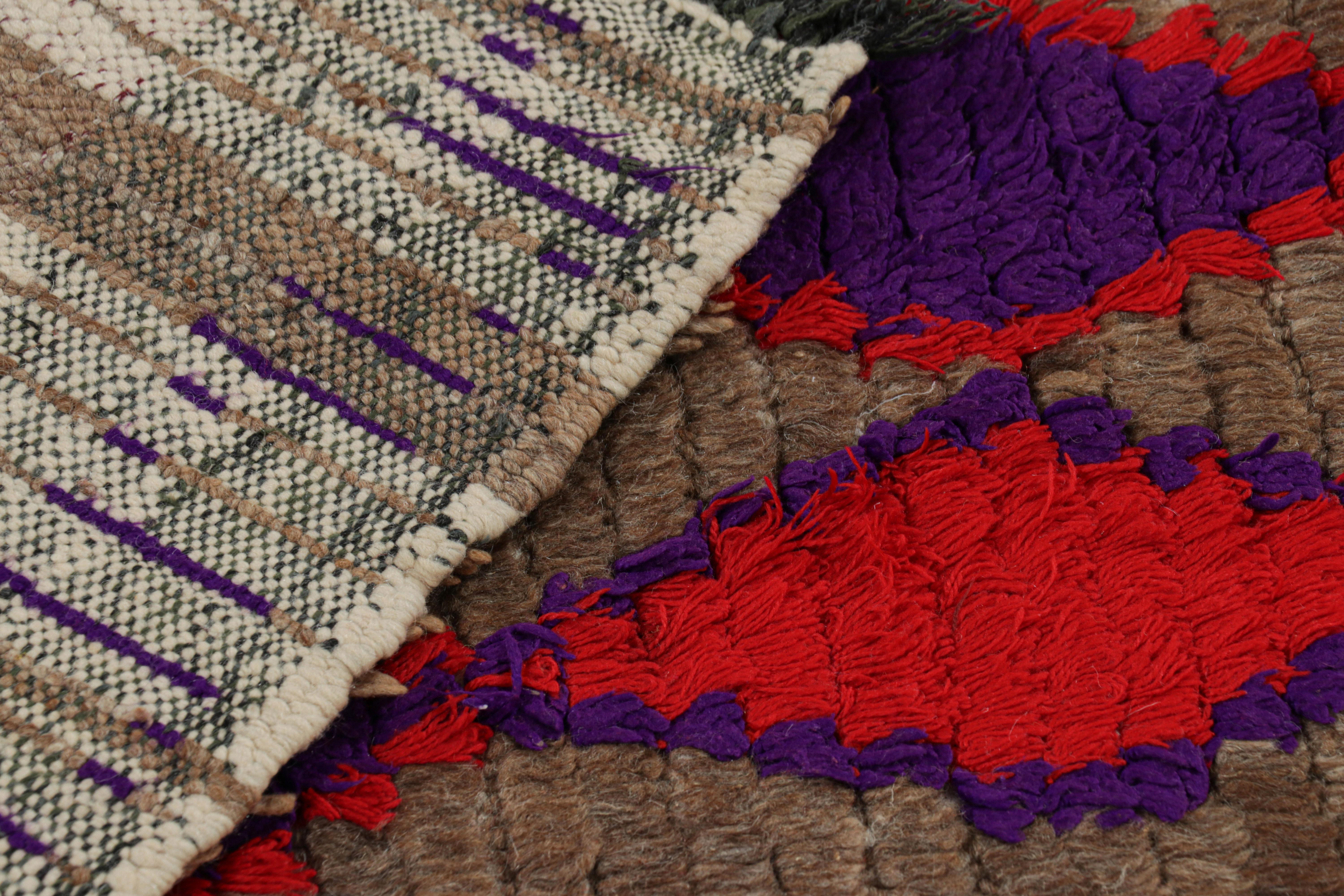 Vintage Moroccan Runner with Polychromatic Diamond Patterns, from Rug & Kilim For Sale 1