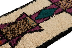 Vintage Moroccan Runner with Polychromatic Geometric Medallions from Rug & Kilim
