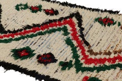 Vintage Moroccan Runner with Polychromatic Geometric Patterns, from Rug & Kilim