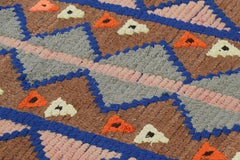 Vintage Moroccan Runner with Polychromatic Geometric Patterns, from Rug & Kilim
