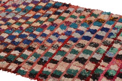 Vintage Moroccan Runner with Polychromatic Geometric Patterns, from Rug & Kilim