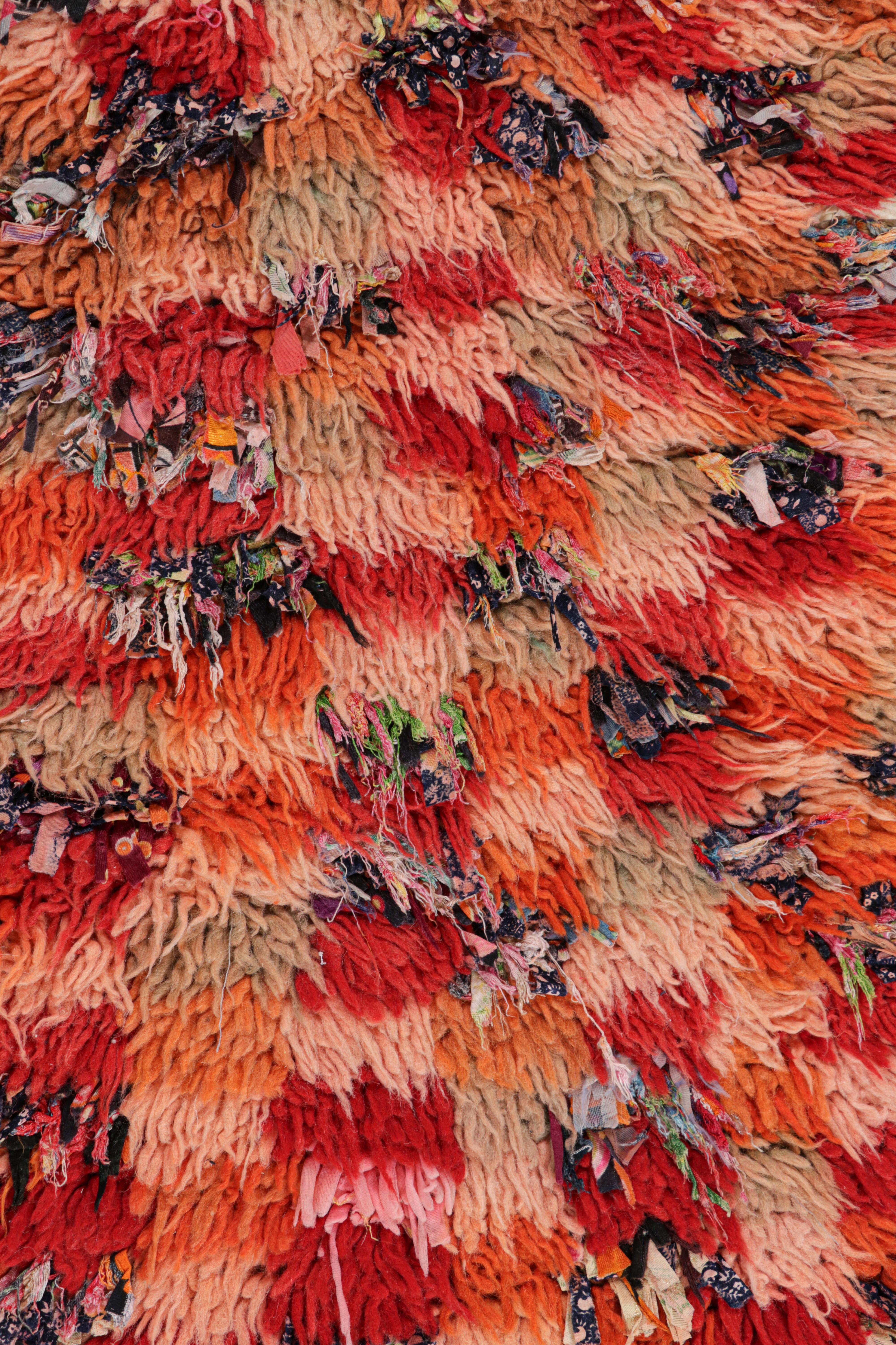 Hand-Knotted Vintage Moroccan Runner with Polychromatic Geometric Patterns, from Rug & Kilim For Sale