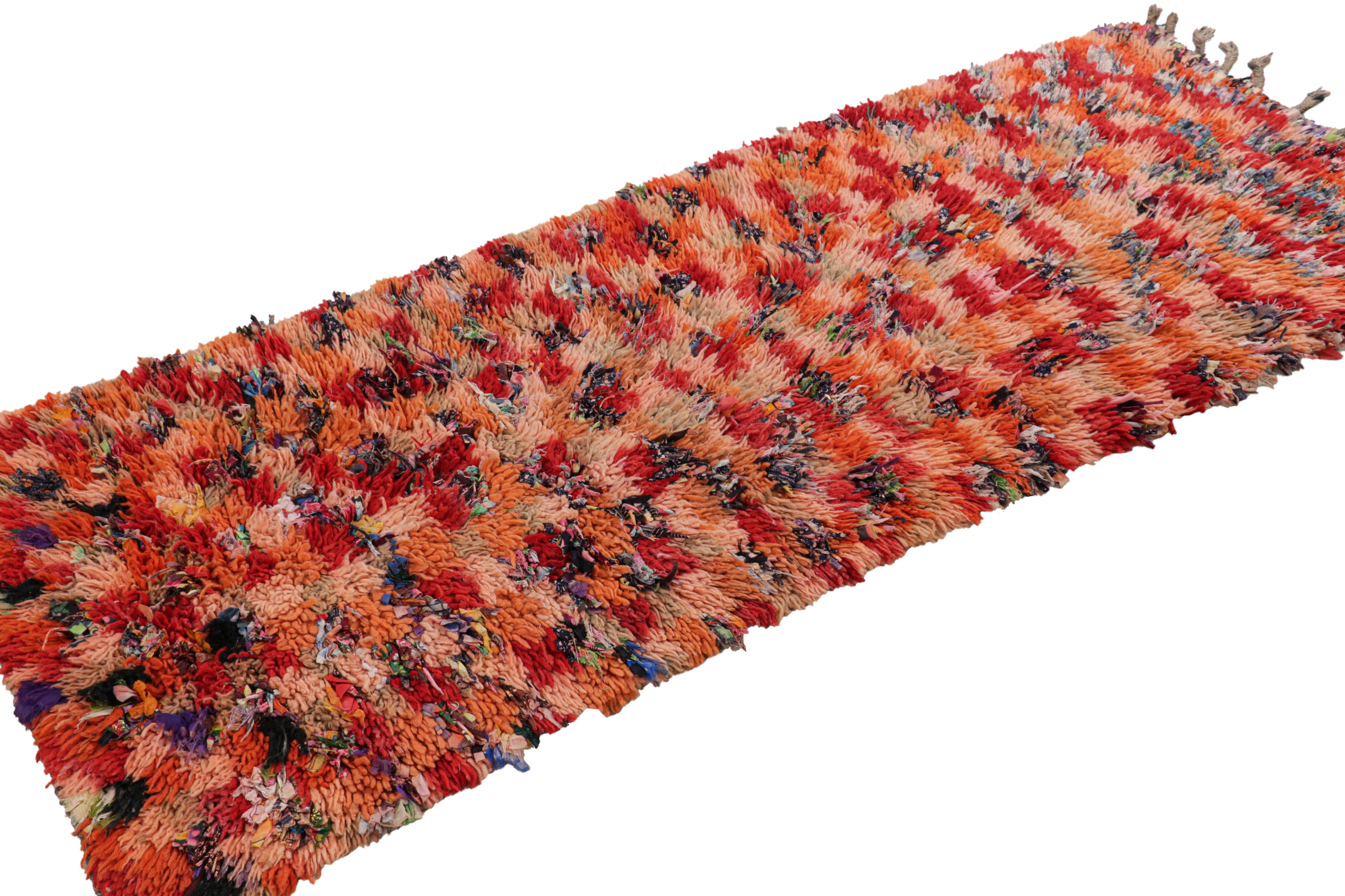 Vintage Moroccan Runner with Polychromatic Geometric Patterns, from Rug & Kilim In Good Condition For Sale In Long Island City, NY