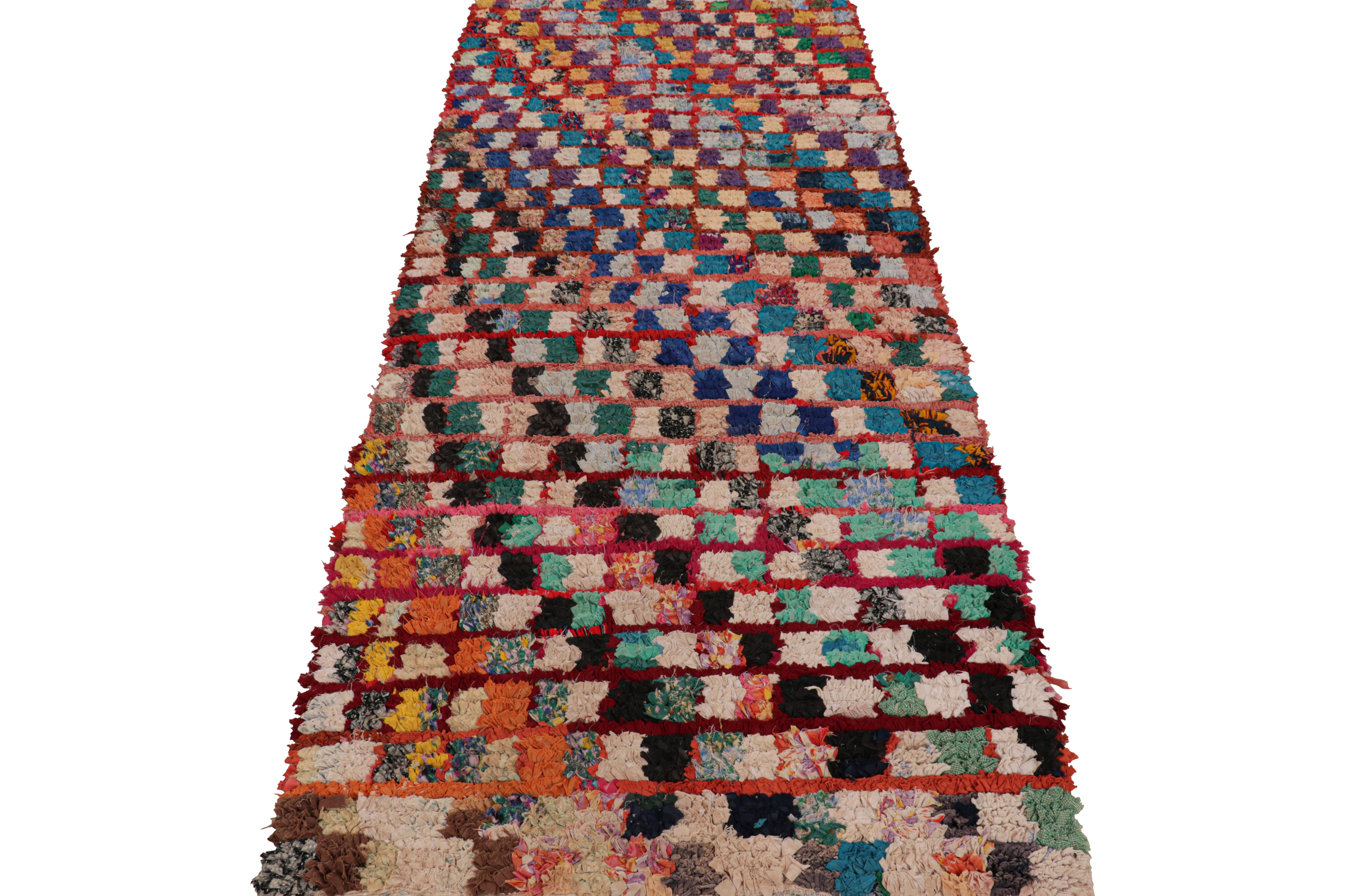 Vintage Moroccan Runner with Polychromatic Geometric Patterns, from Rug & Kilim In Good Condition For Sale In Long Island City, NY