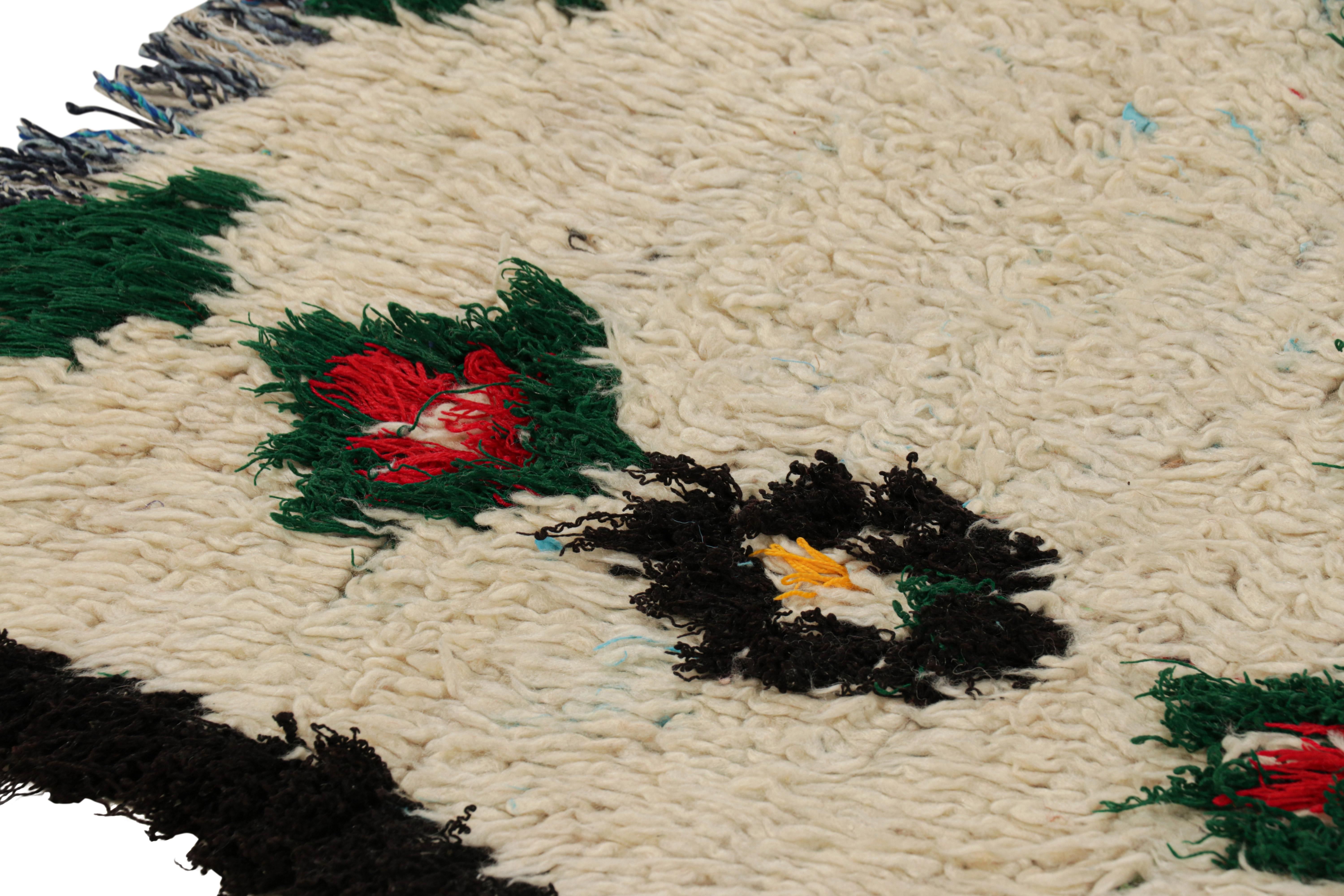 Wool Vintage Moroccan Runner with Polychromatic Geometric Patterns, from Rug & Kilim For Sale