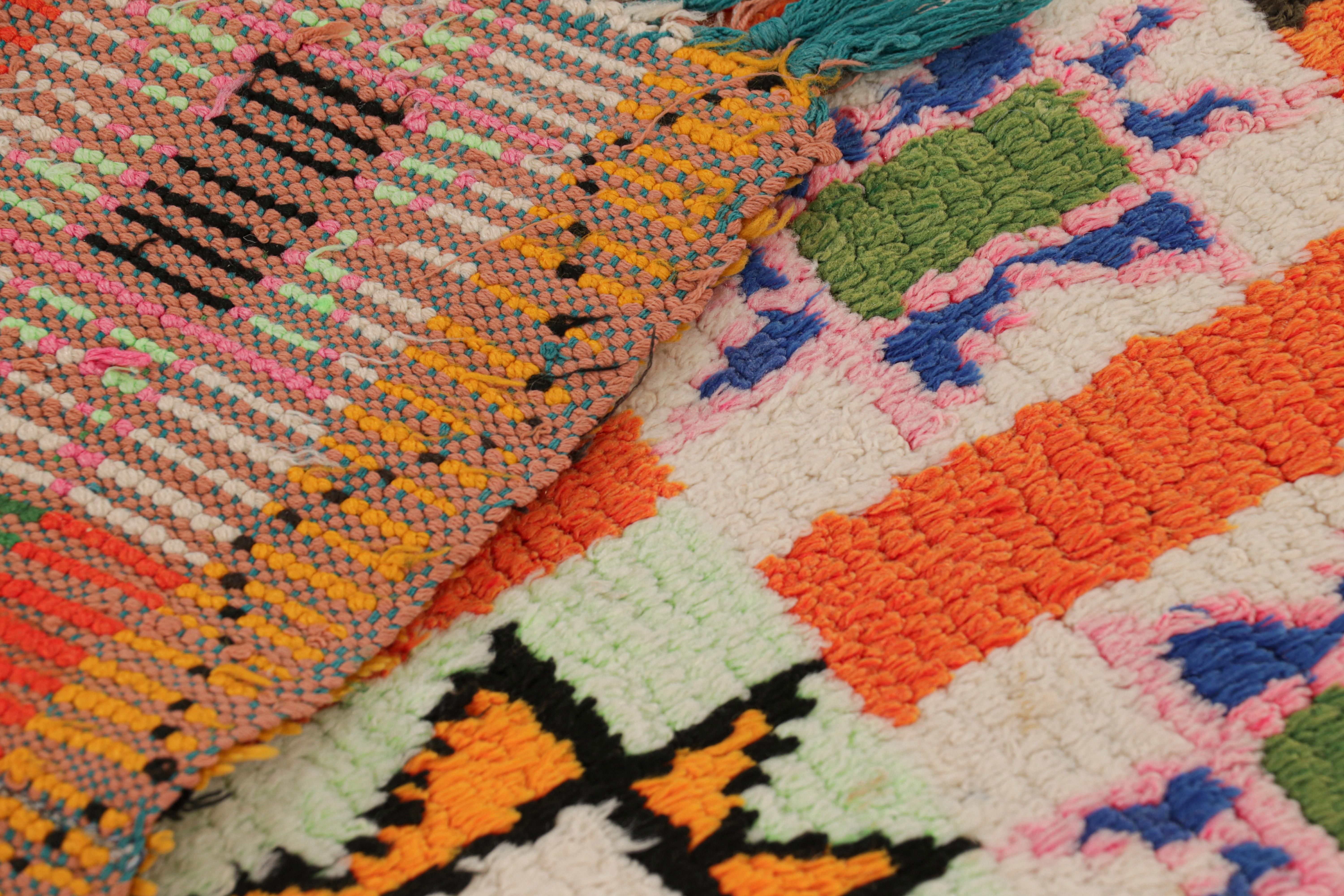 Vintage Moroccan Runner with Polychromatic Geometric Patterns, from Rug & Kilim For Sale 1