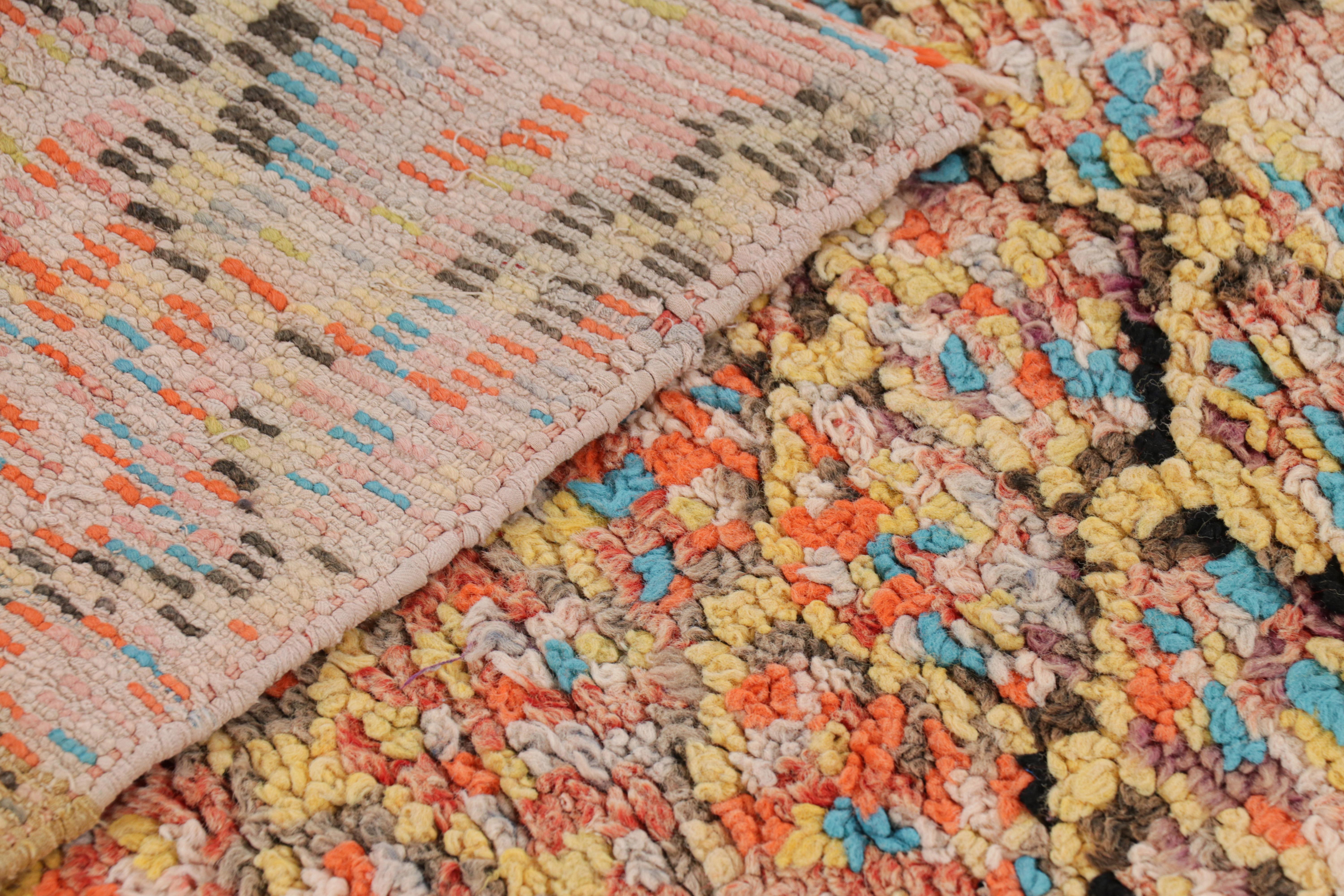 Vintage Moroccan Runner with Polychromatic Geometric Patterns, from Rug & Kilim For Sale 1