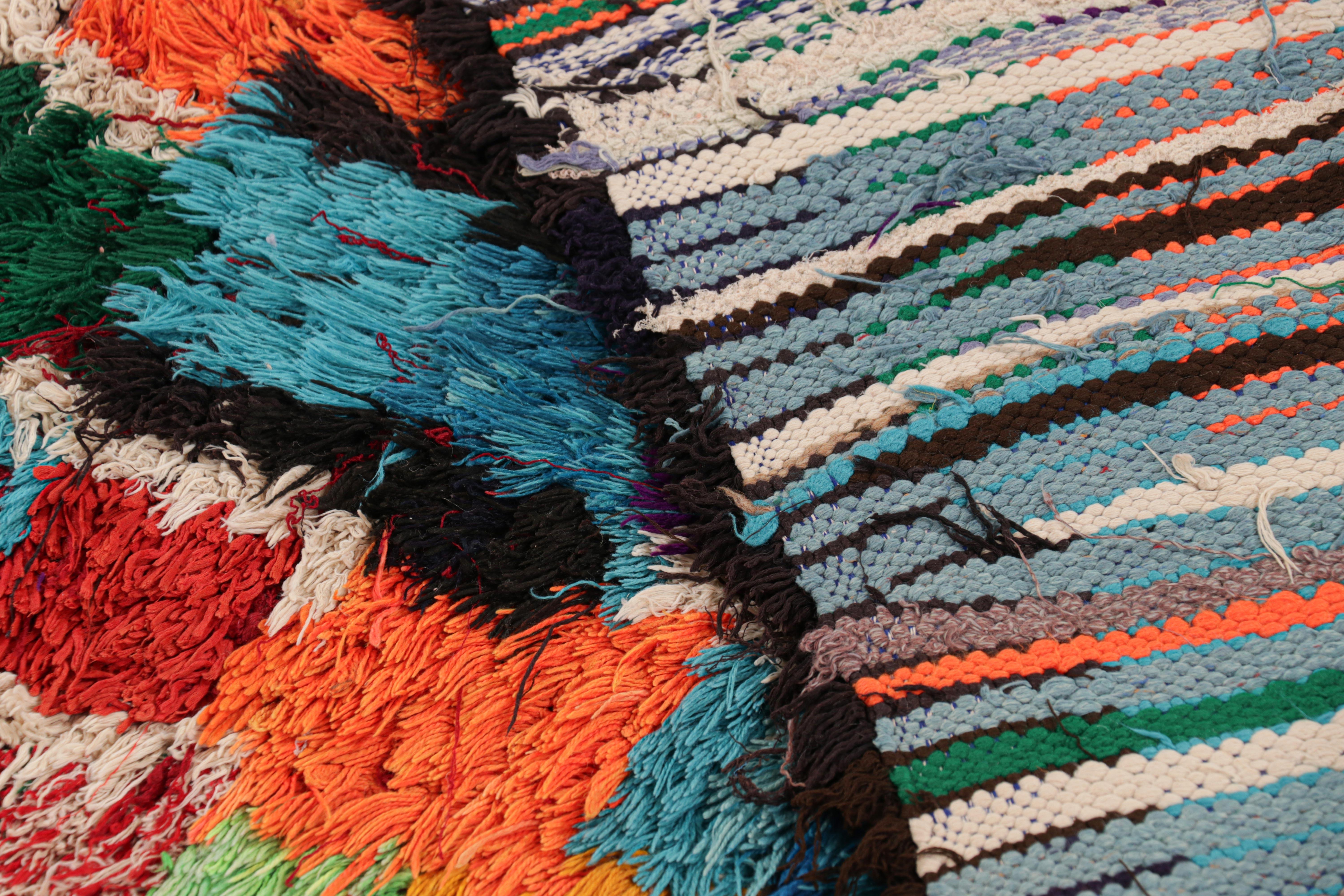 Vintage Moroccan Runner with Polychromatic Geometric Patterns, from Rug & Kilim For Sale 1