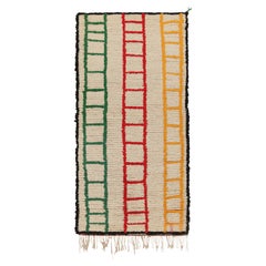 Marokkanischer Vintage-Läufer mit polychromen geometrischen Mustern, von Rug & Kilim
