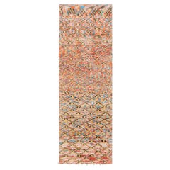 Vintage Moroccan Runner with Polychromatic Geometric Patterns, from Rug & Kilim