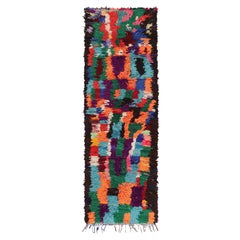 Vintage Moroccan Runner with Polychromatic Geometric Patterns, from Rug & Kilim