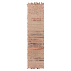 Vintage Moroccan Runner with Polychromatic Geometric Stripes, from Rug & Kilim