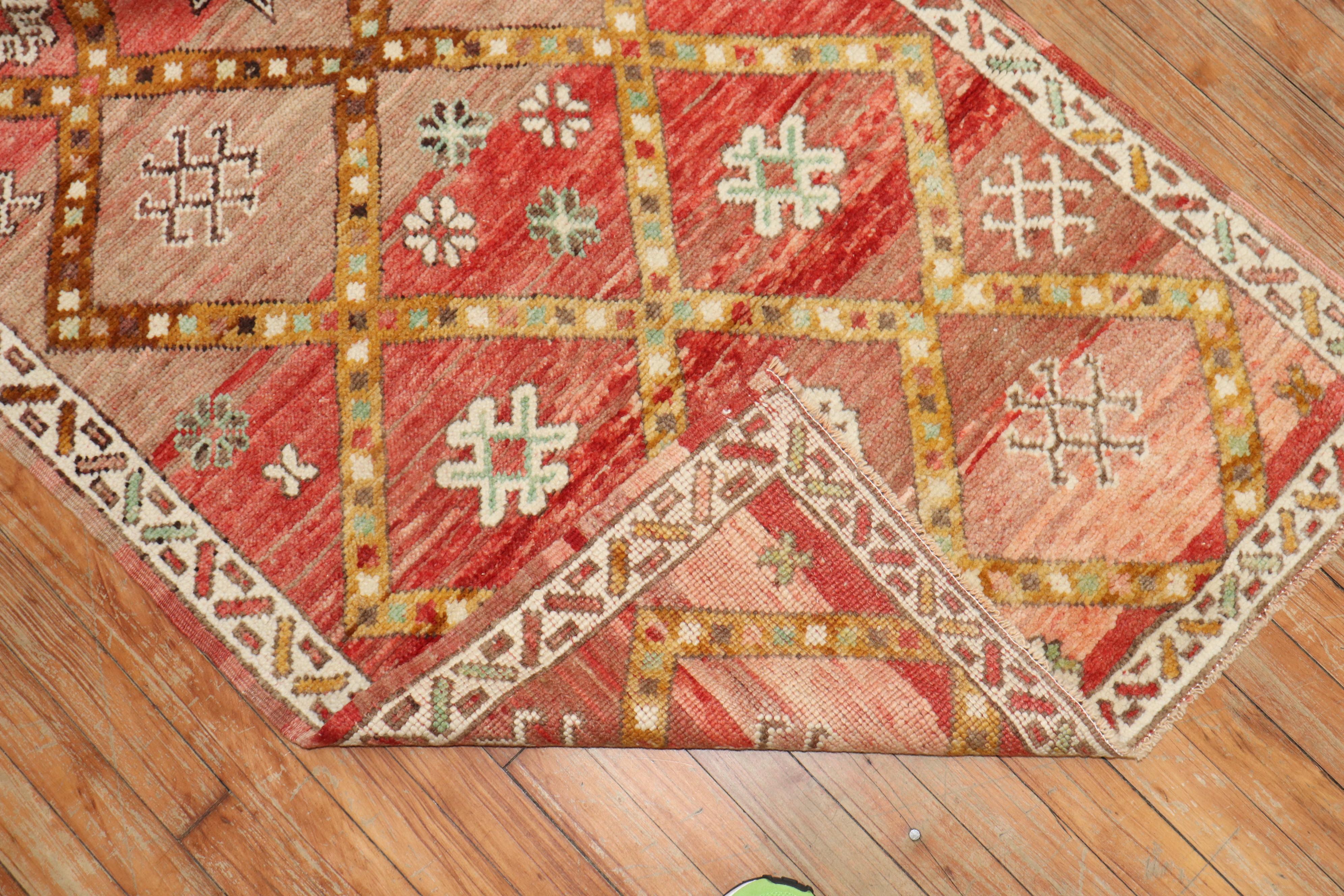 Hand-Woven Vintage Moroccan Scatter Size Rug For Sale