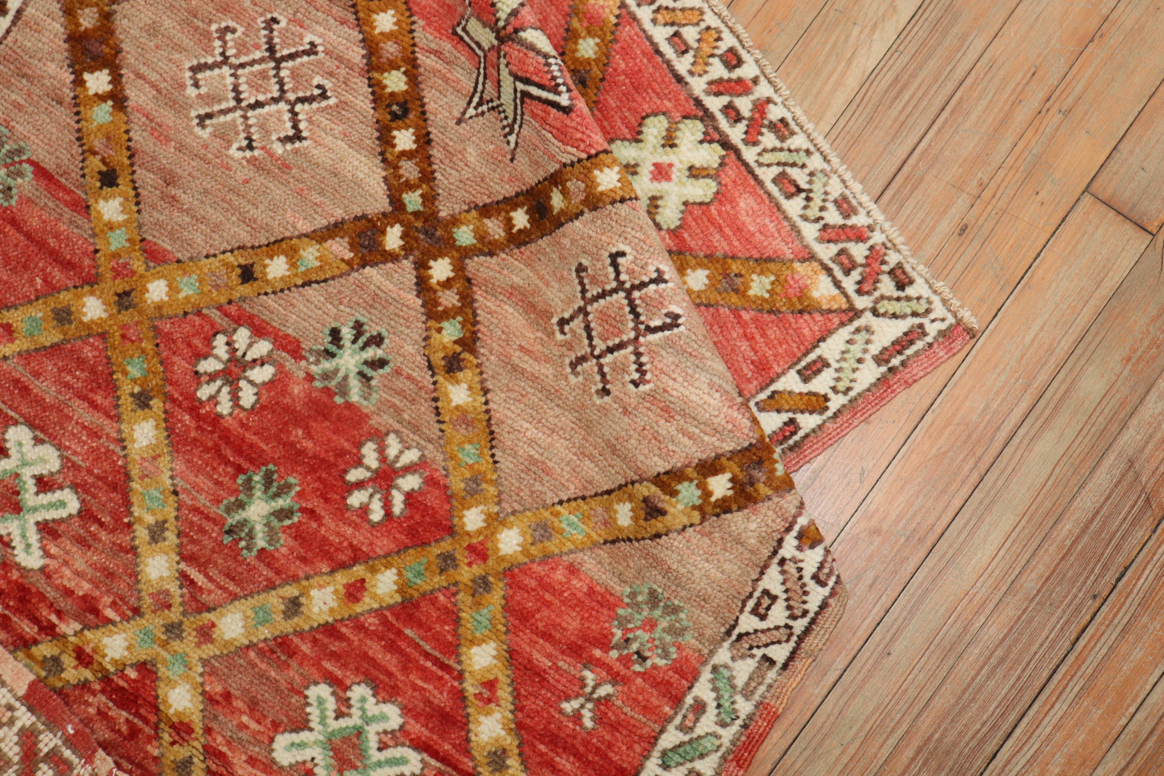 20th Century Vintage Moroccan Scatter Size Rug For Sale