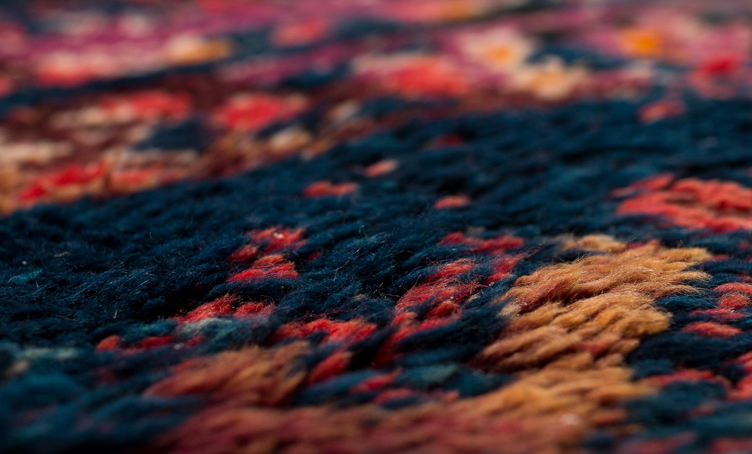 Alfombra antigua de colección Beni Mguild de lana marroquí Shag Diamond de mediados de siglo en venta 5